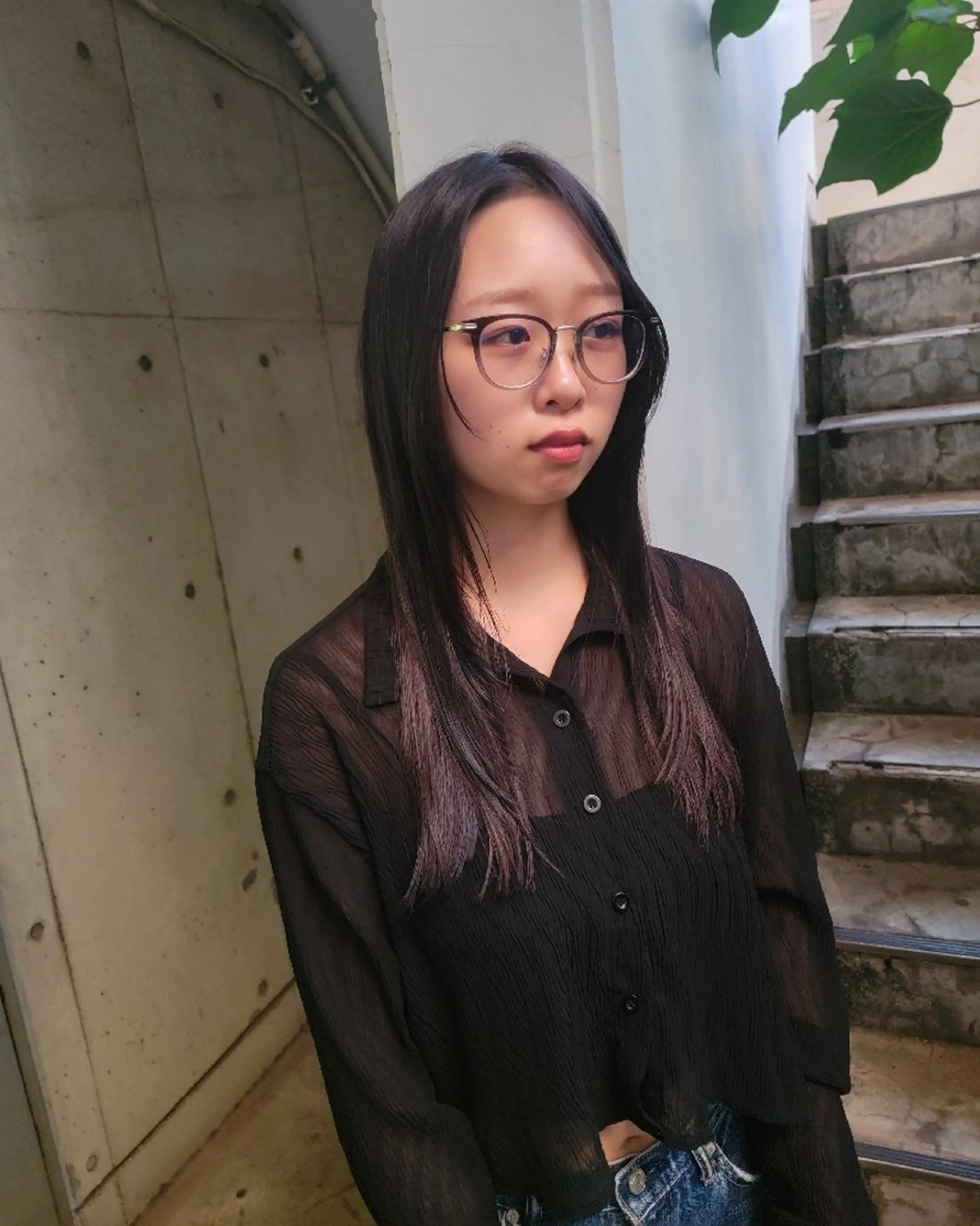 ミディアム カラー OMA カタギシのヘアスタイル