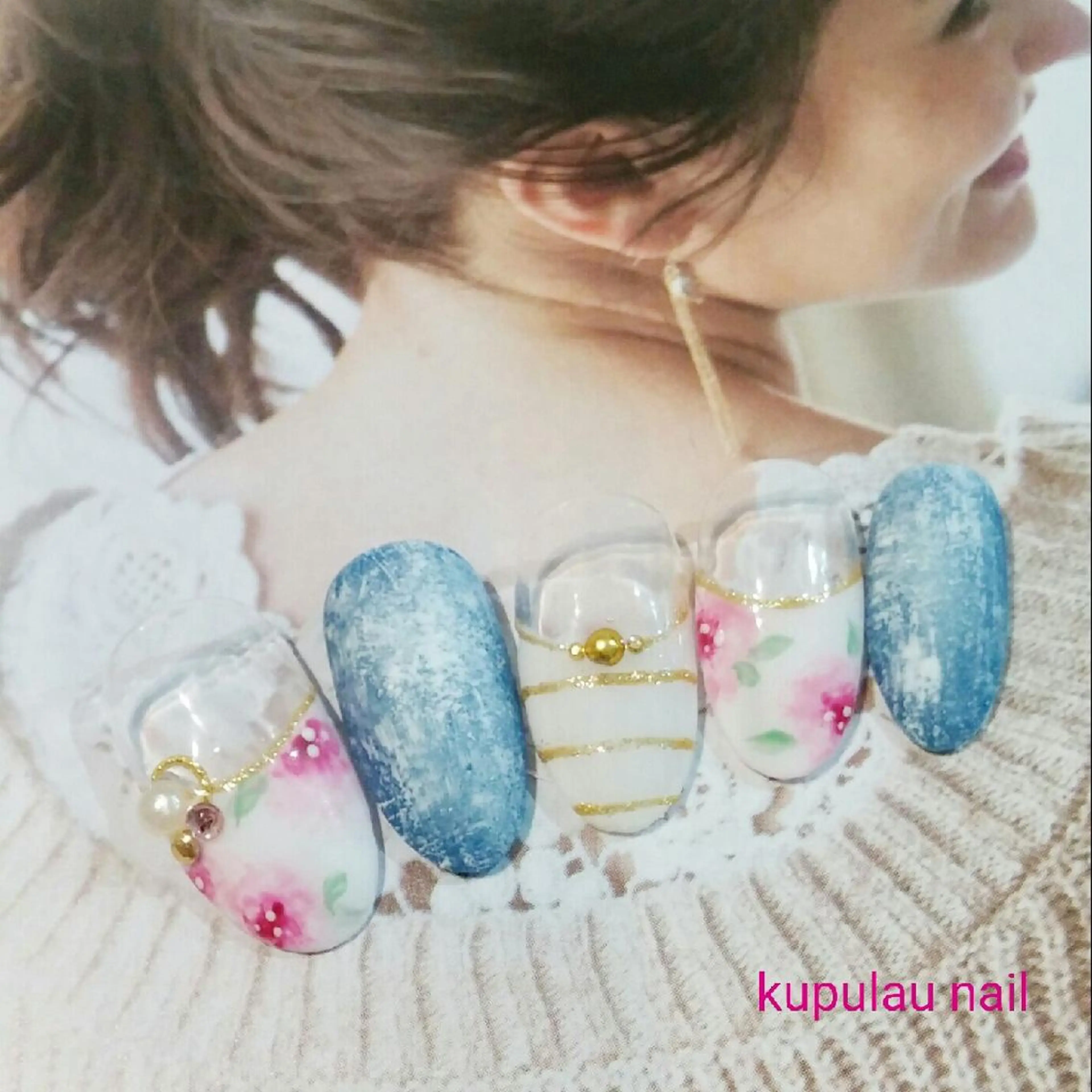 ネイル フラワーネイル 春ネイル ハンドネイル * haruのネイルデザイン