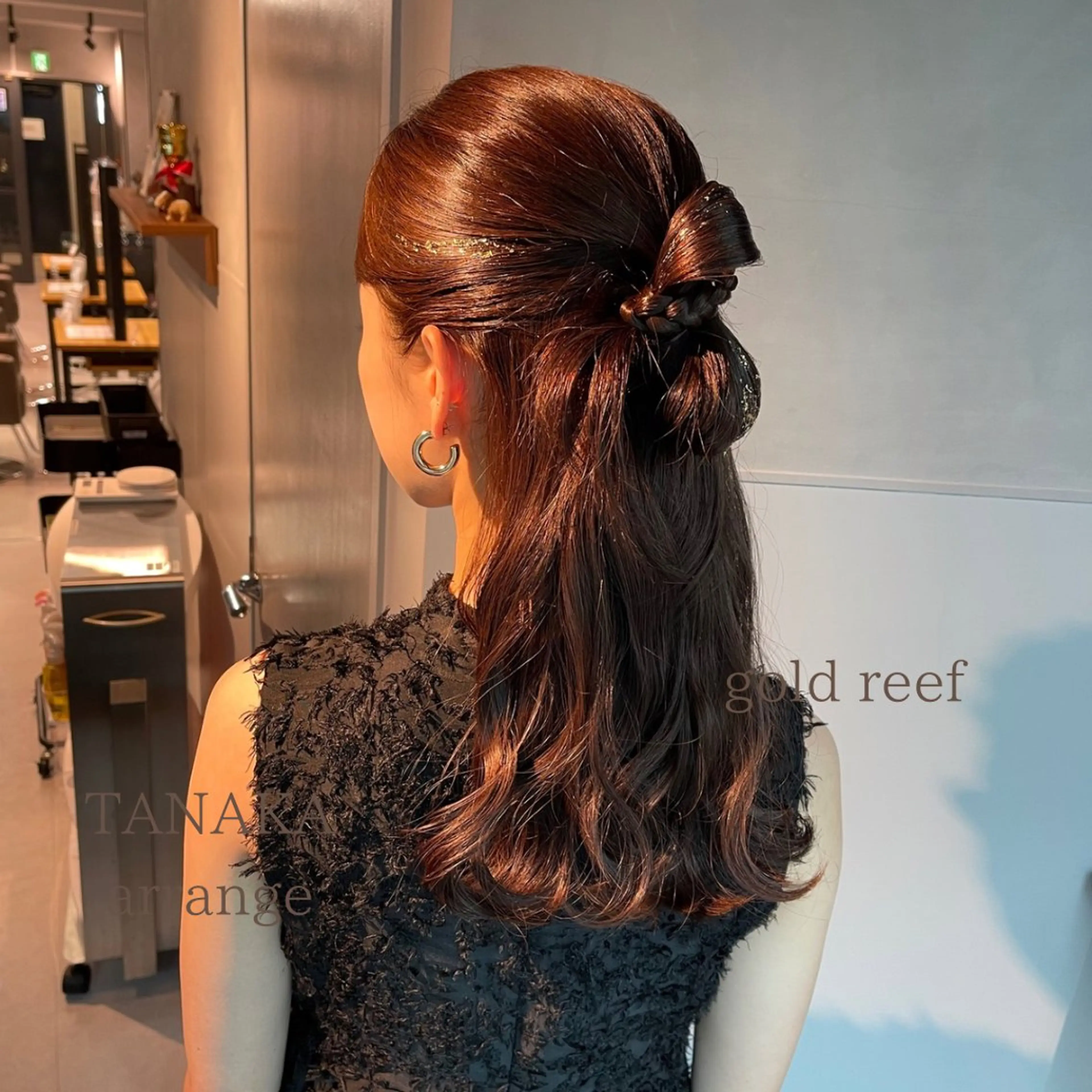 ヘアアレンジ ポニーテール 結婚式・ブライダル 卒業式のヘアスタイル ヘアセット charm《銀座》 ヘアセット/縮毛矯正のヘアスタイル