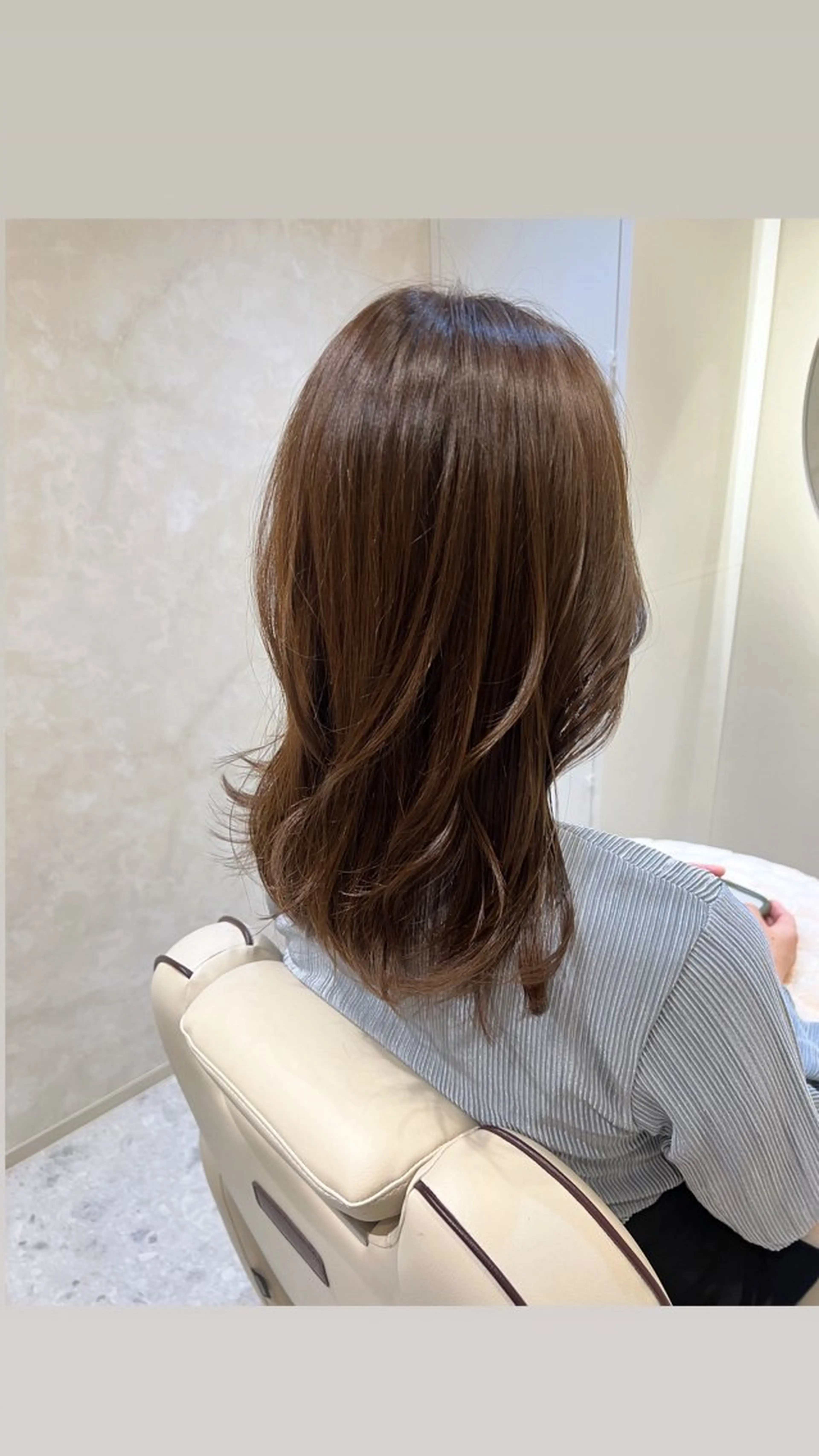 セミロング カット ヘアカラー private salon  sill所属・🫧ツヤ髪個室美容室 安食茉莉🫧のヘアスタイル