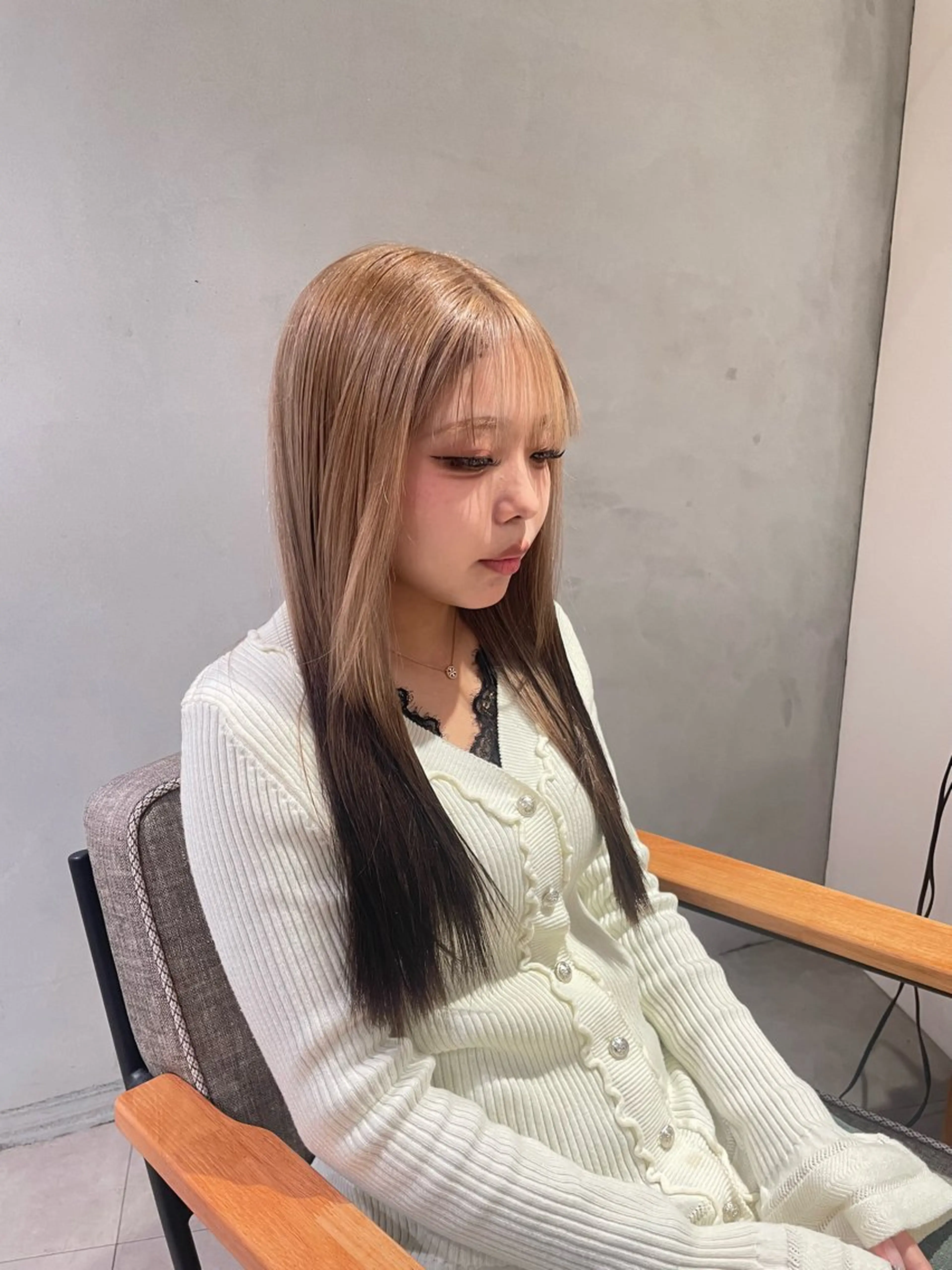 ロング カラー ヘアカラー ENN藤本 大輝艶感カラーのヘアスタイル
