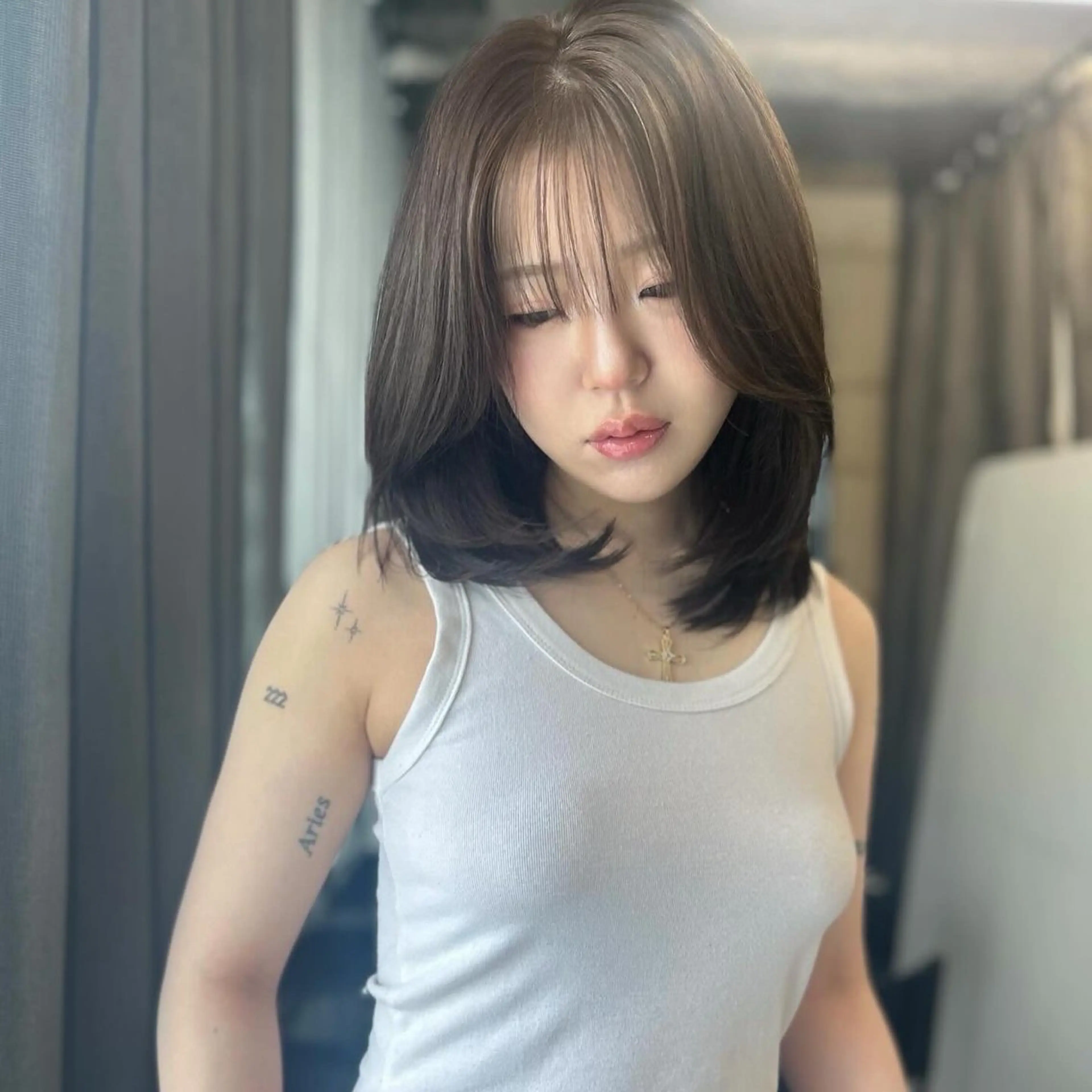 ミディアム カラー ベージュカラー 透明感カラー ヘーゼル ICY表参道所属・ERIKA YAMAMOTOのヘアスタイル