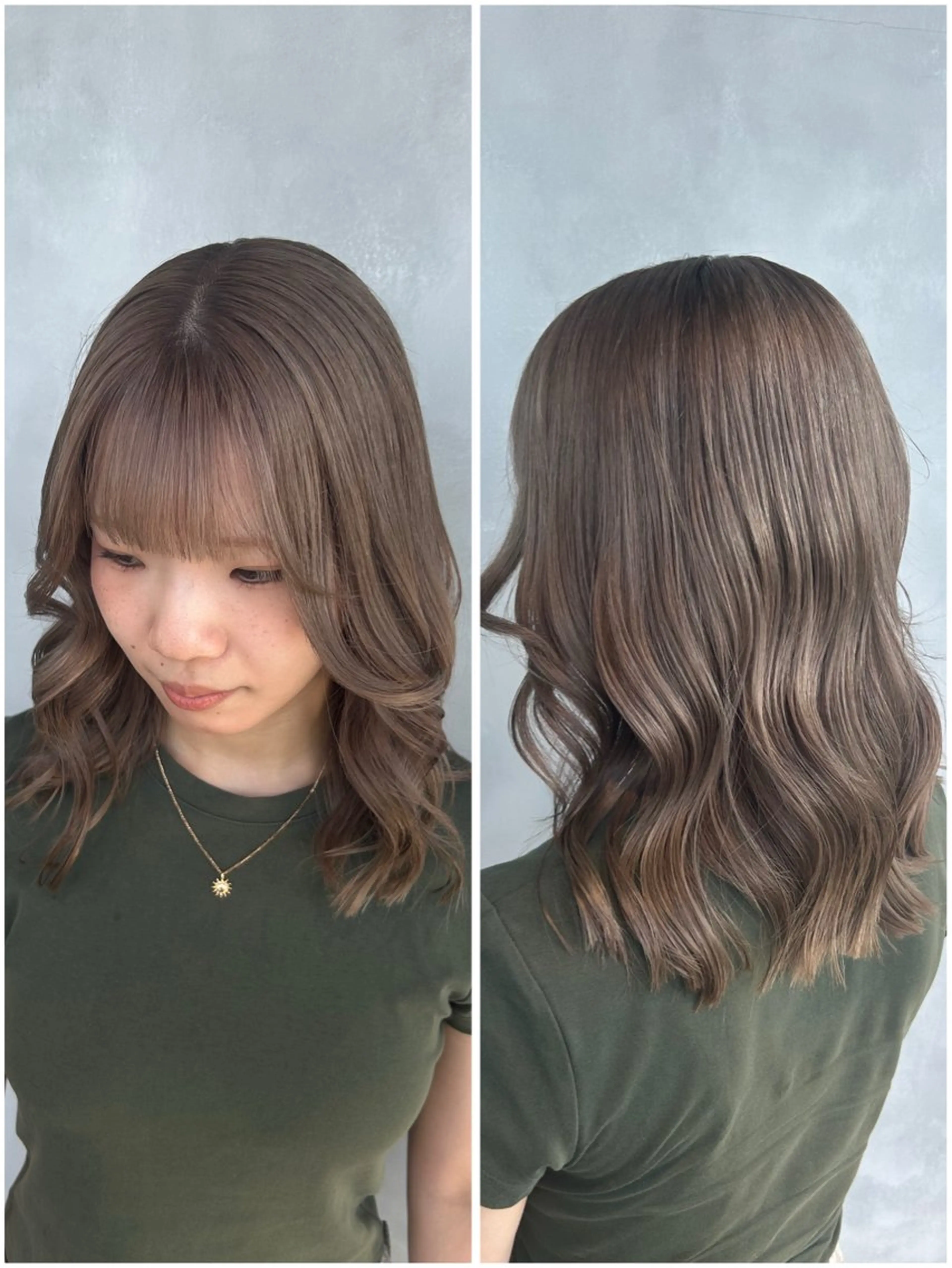 セミロング カラー 茅ヶ崎/ハイトーン/ Ramuのヘアスタイル