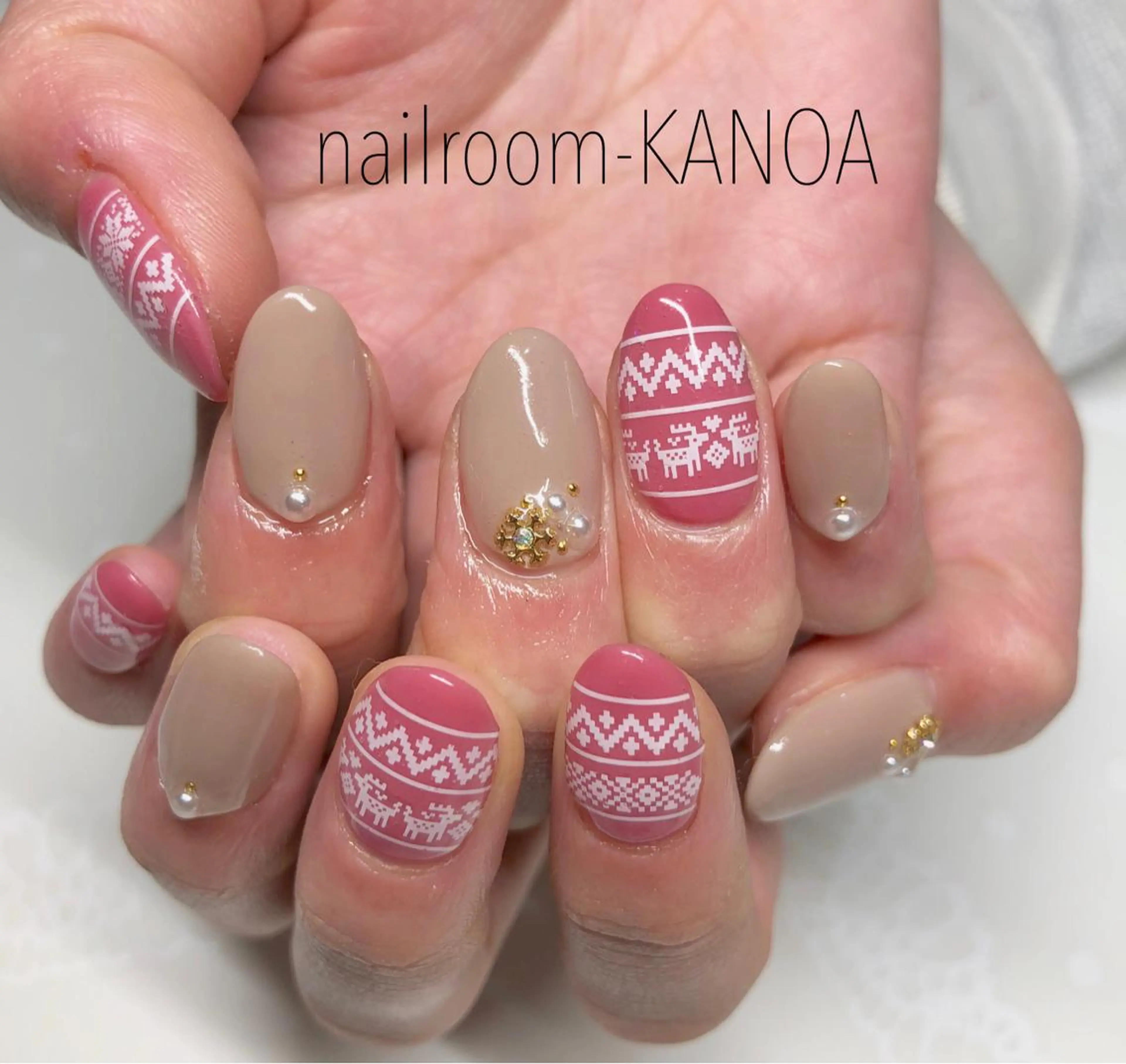 ミディアム ネイル ピンク nailroom- KANOAのネイルデザイン