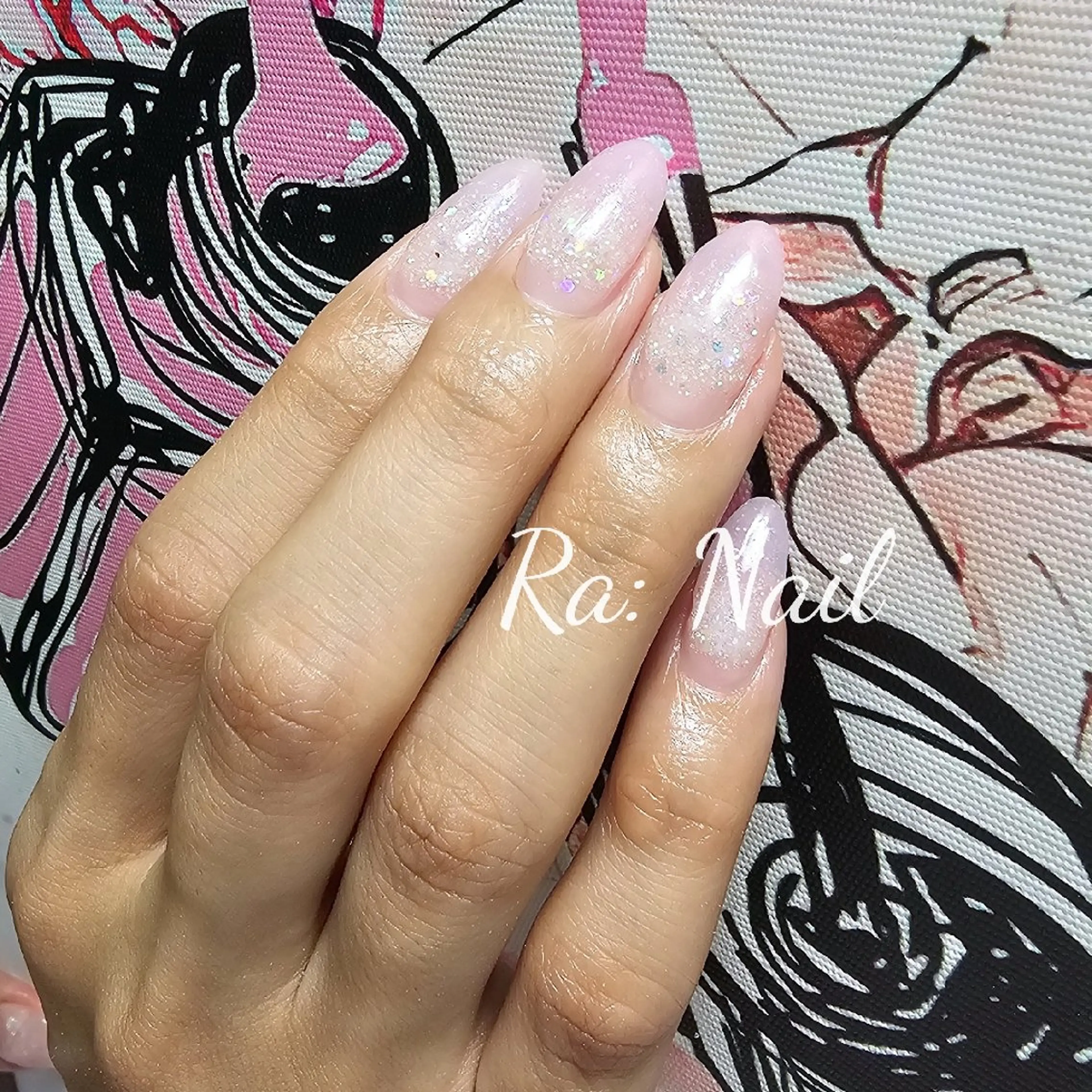 ネイル グラデーション スカルプネイル ハンドネイル Ra: Nail所属・Ra: Nail   라: 네일のネイルデザイン