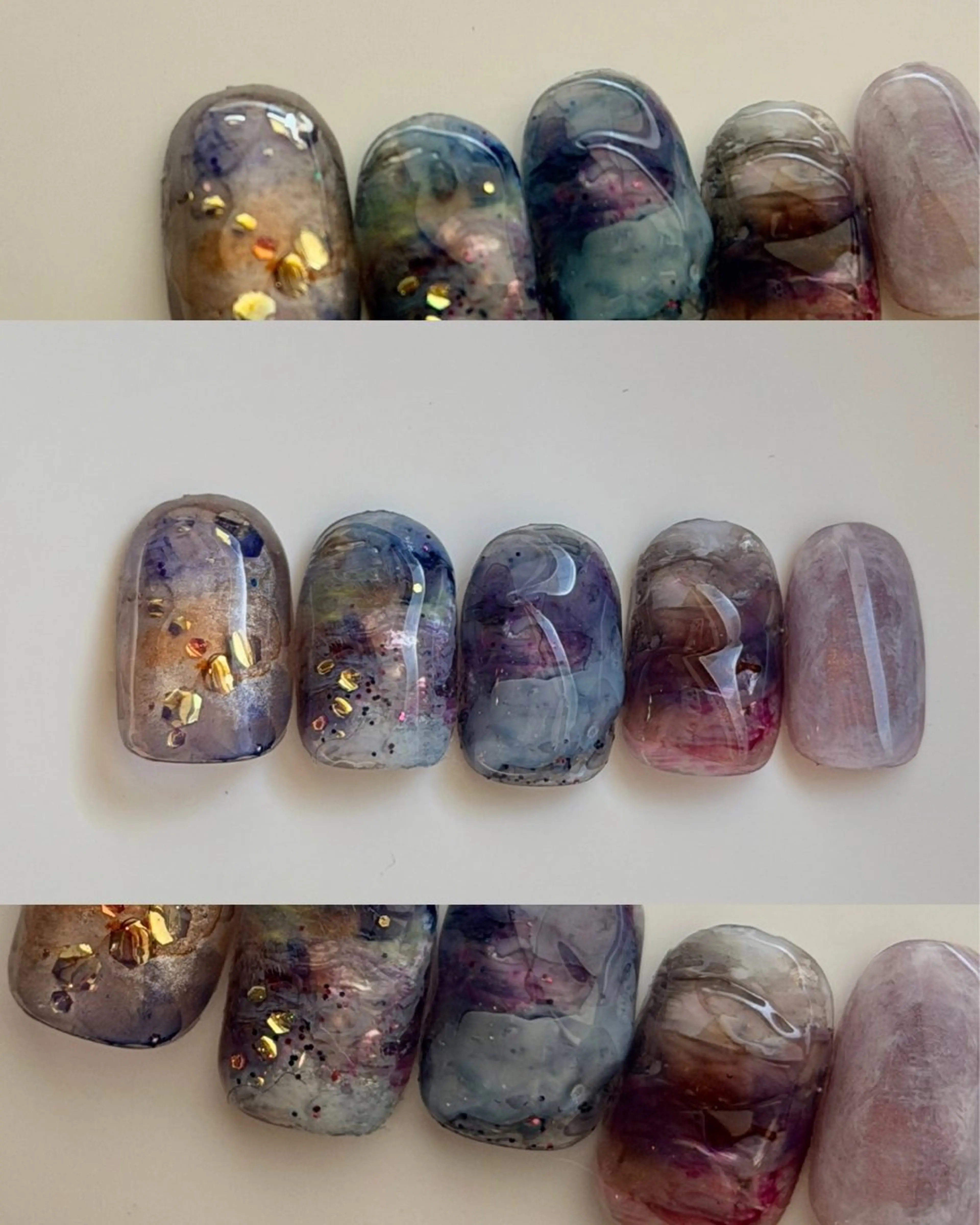 ネイル ハンドネイル なんば堀江/育爪施術 ニュアンス✻Kaphのネイルデザイン