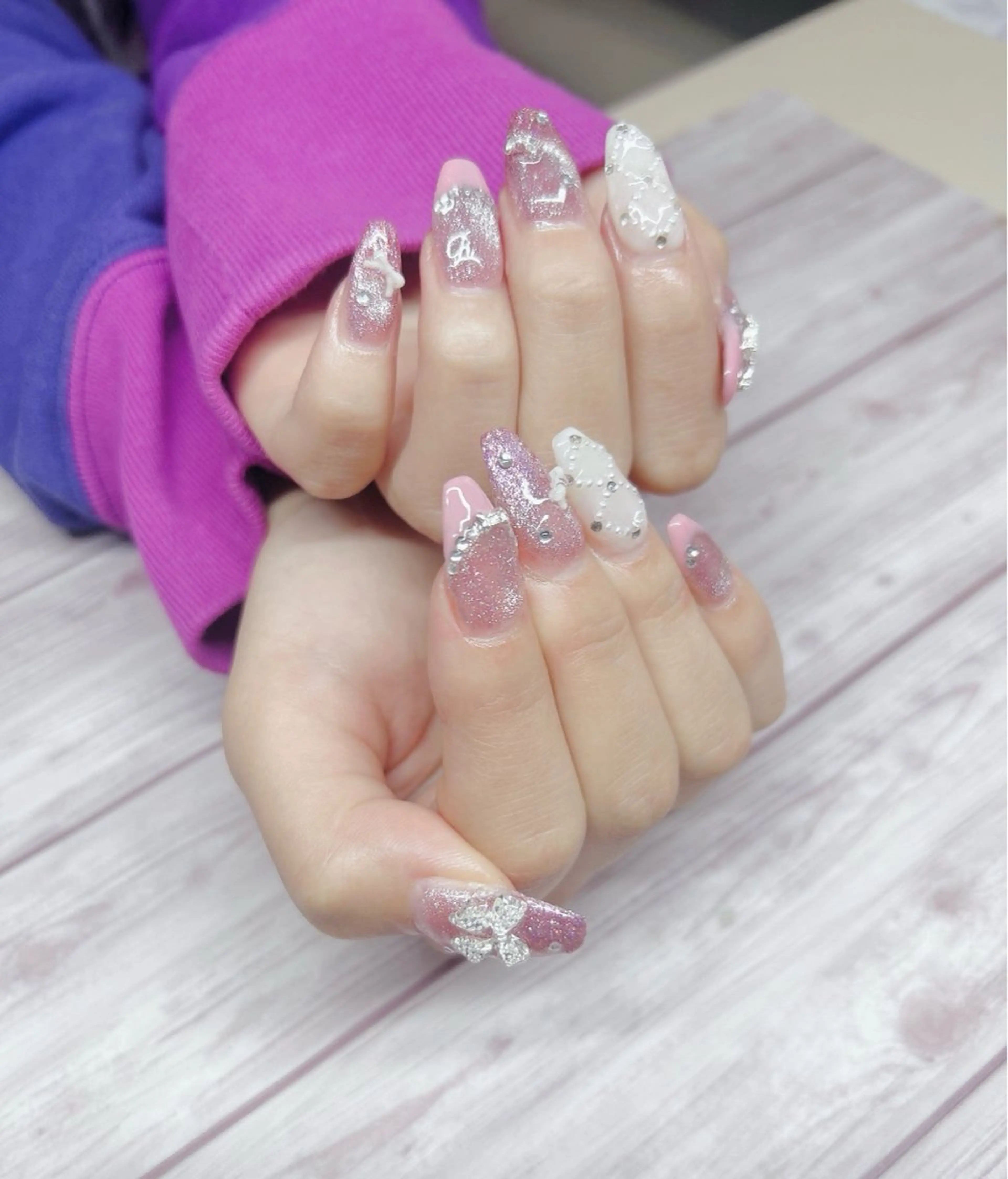 ネイル 長さ出し MYu Beauty Salon YURIのネイルデザイン