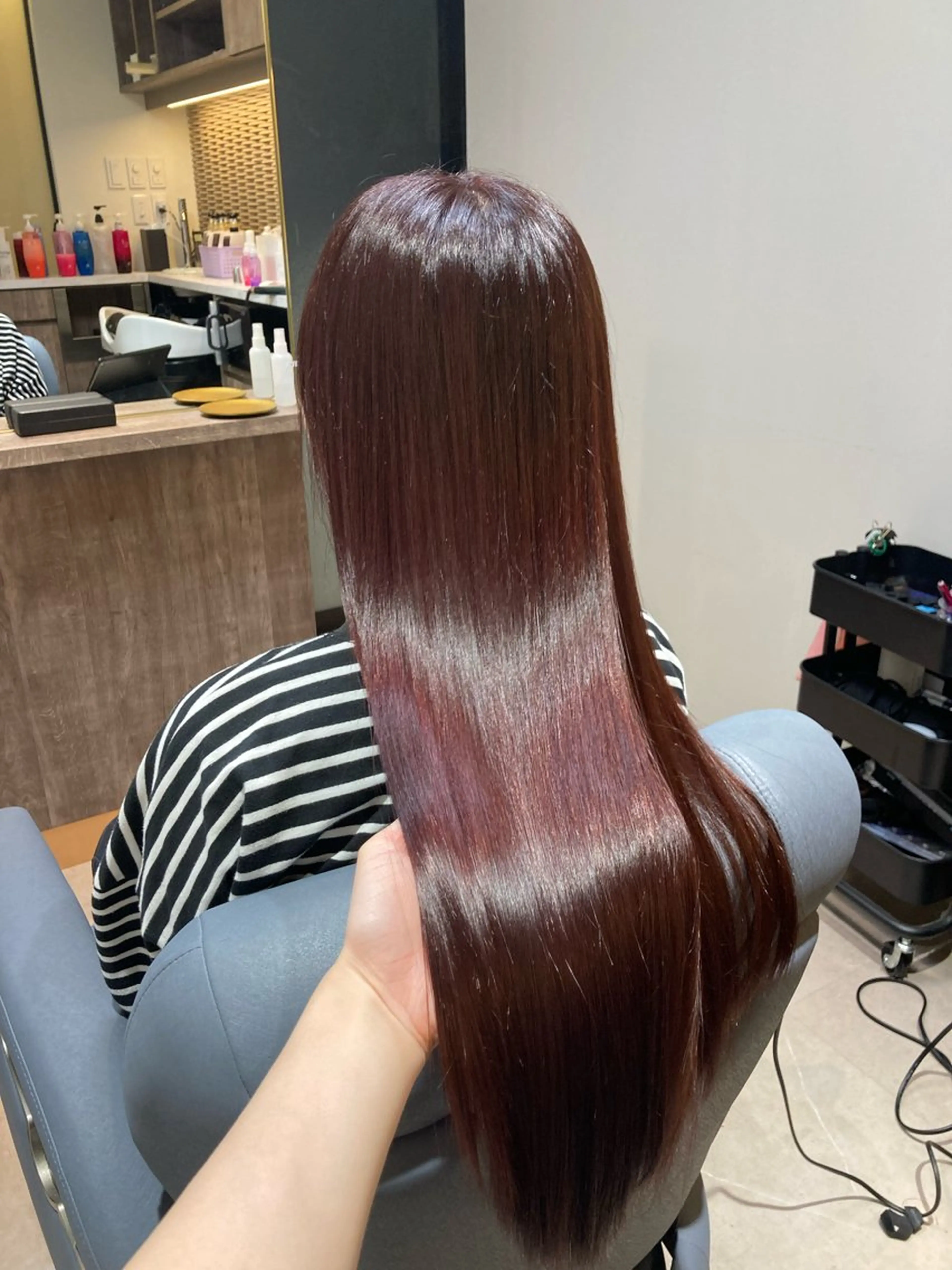 ロング ヘアカラー ピンクカラー🎀 米津 美佑のヘアスタイル