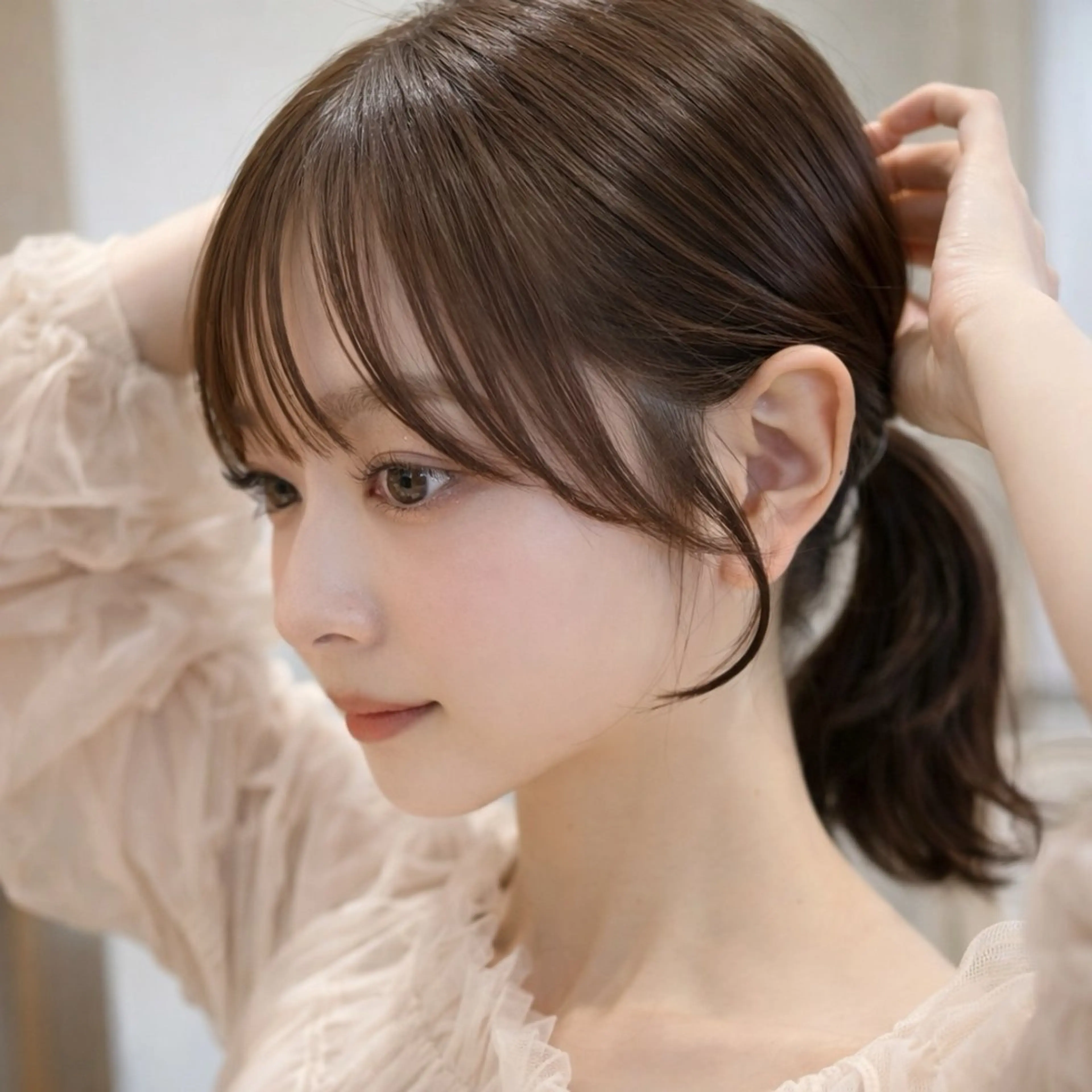 ミディアム カラー カット ヘアカラー 店長/髪質改善/ ナチュラル/松若　優のヘアスタイル