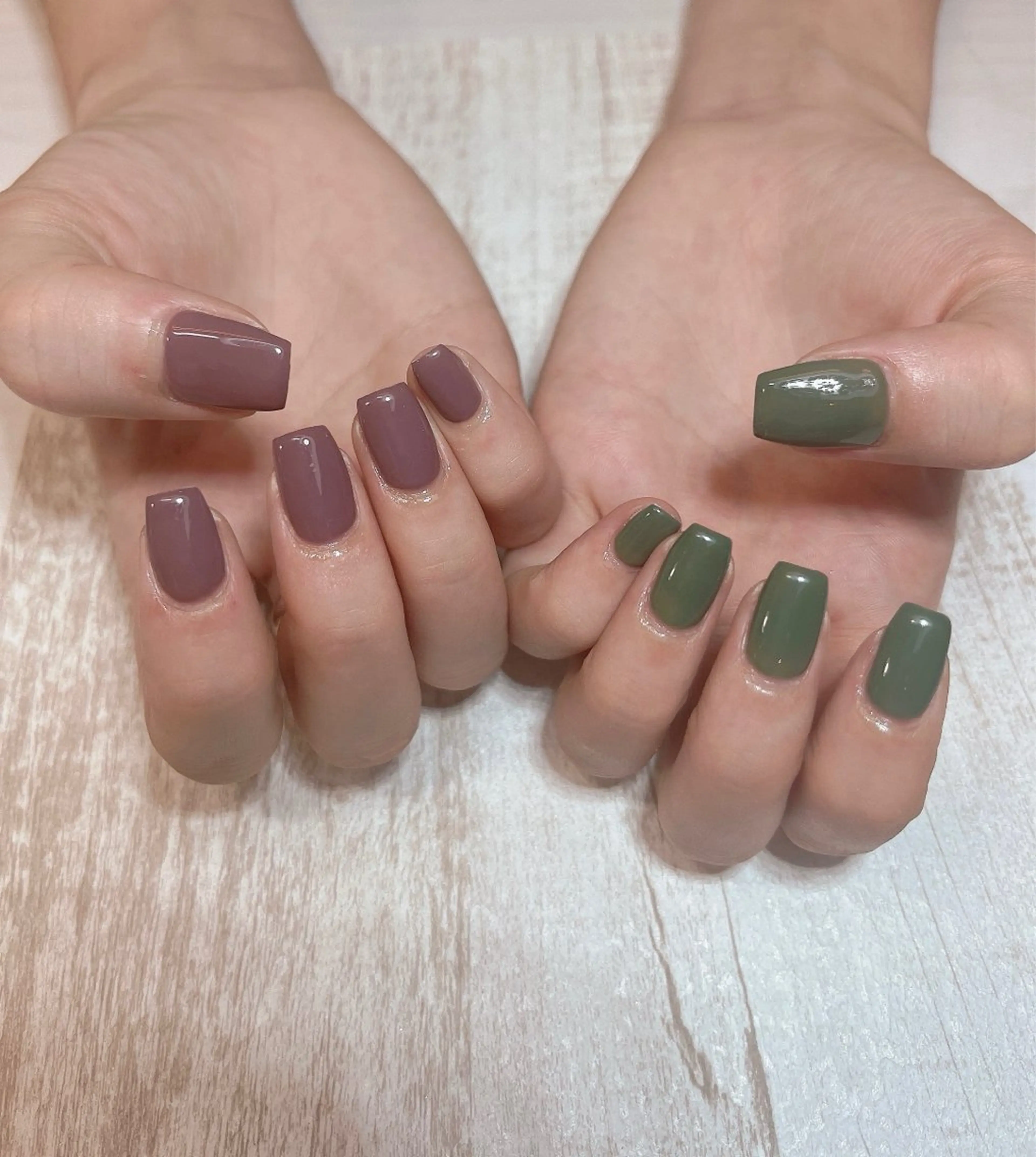 ワンカラー💅+甘皮ケア+保湿オイルの写真