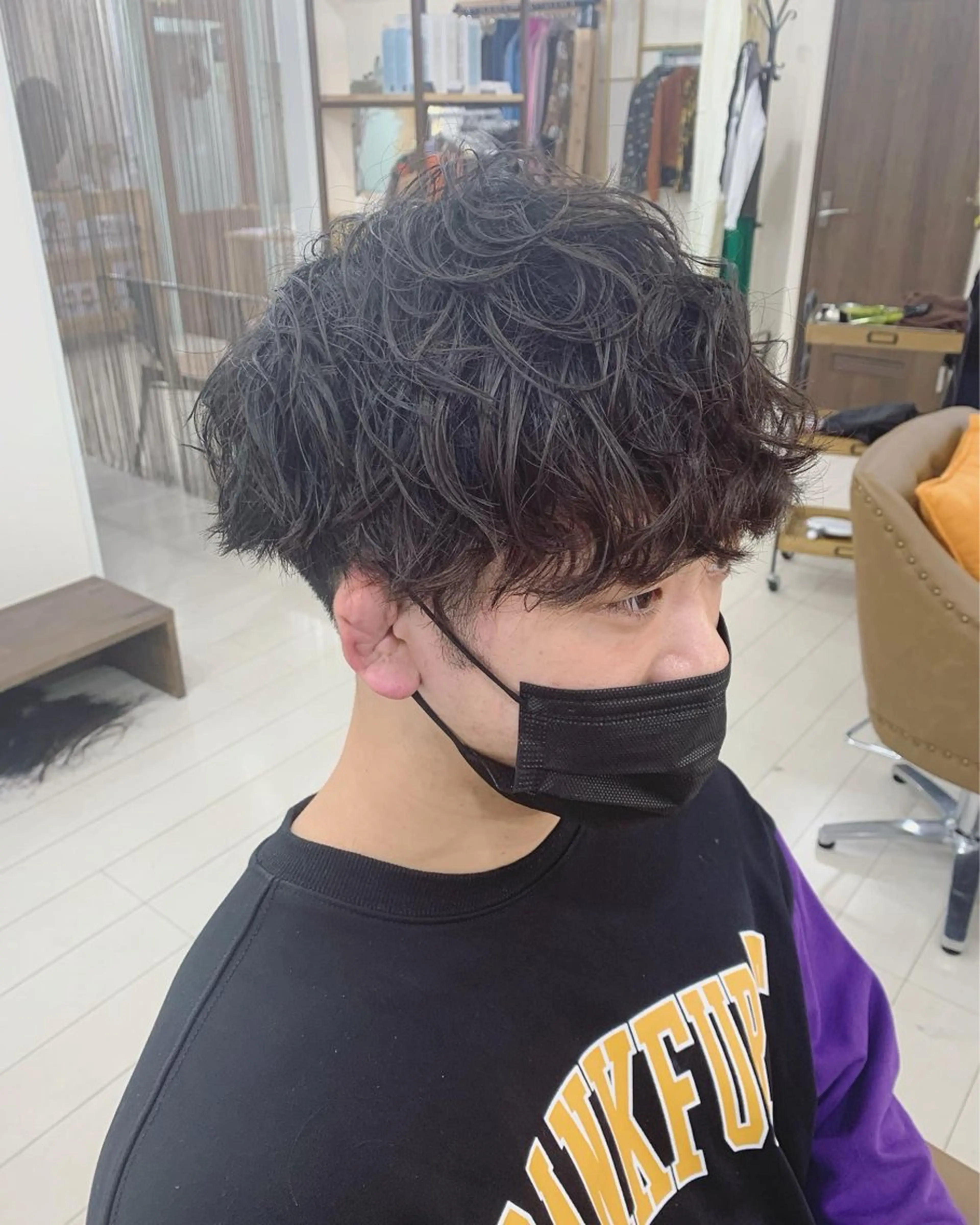 ショート パーマ メンズ カット パーマ 🤍韓国髪質改善🤍 クメユウキのヘアスタイル