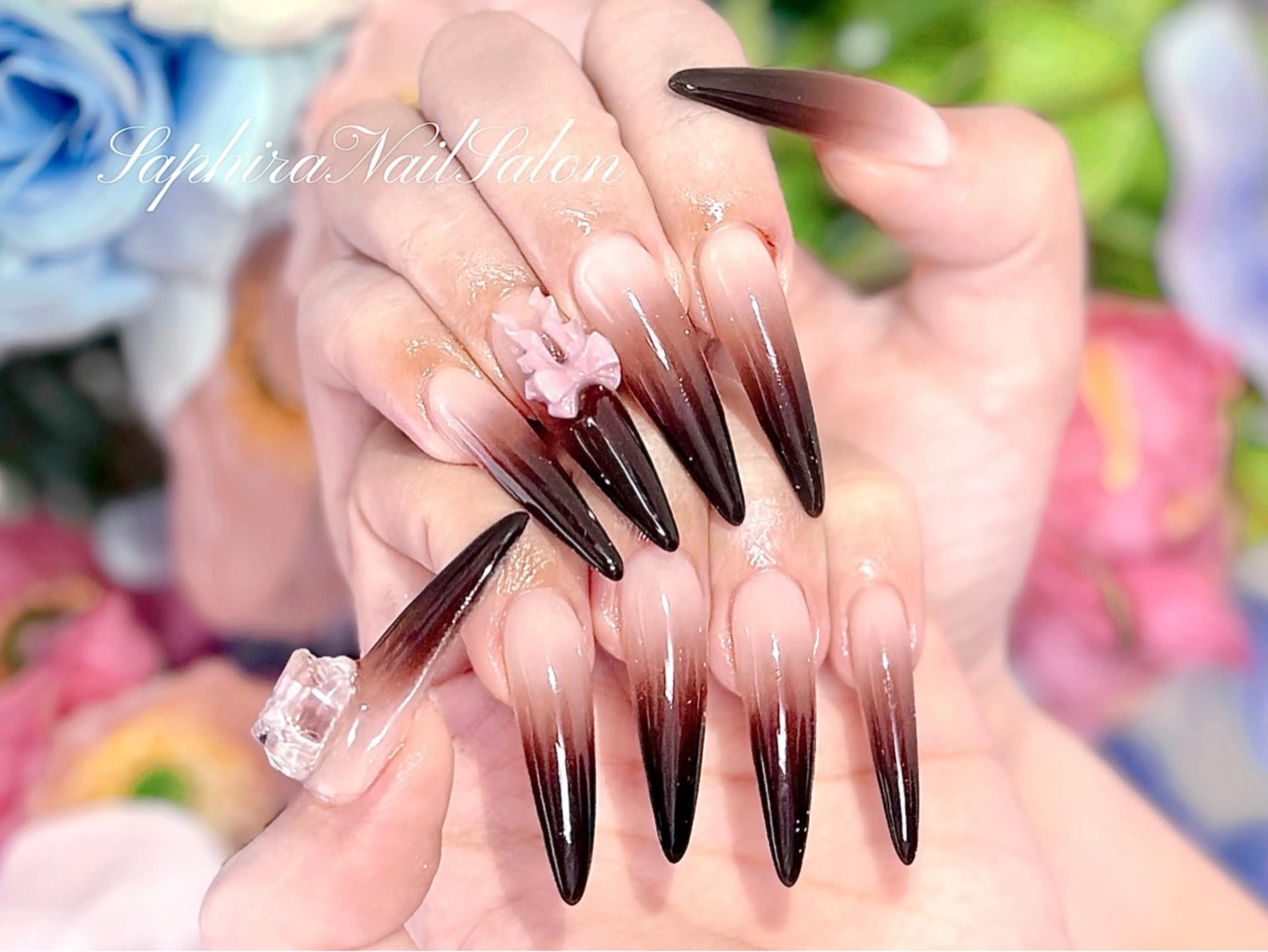 カラー ハンドネイル Saphiraネイル サロン錦糸町のネイルデザイン
