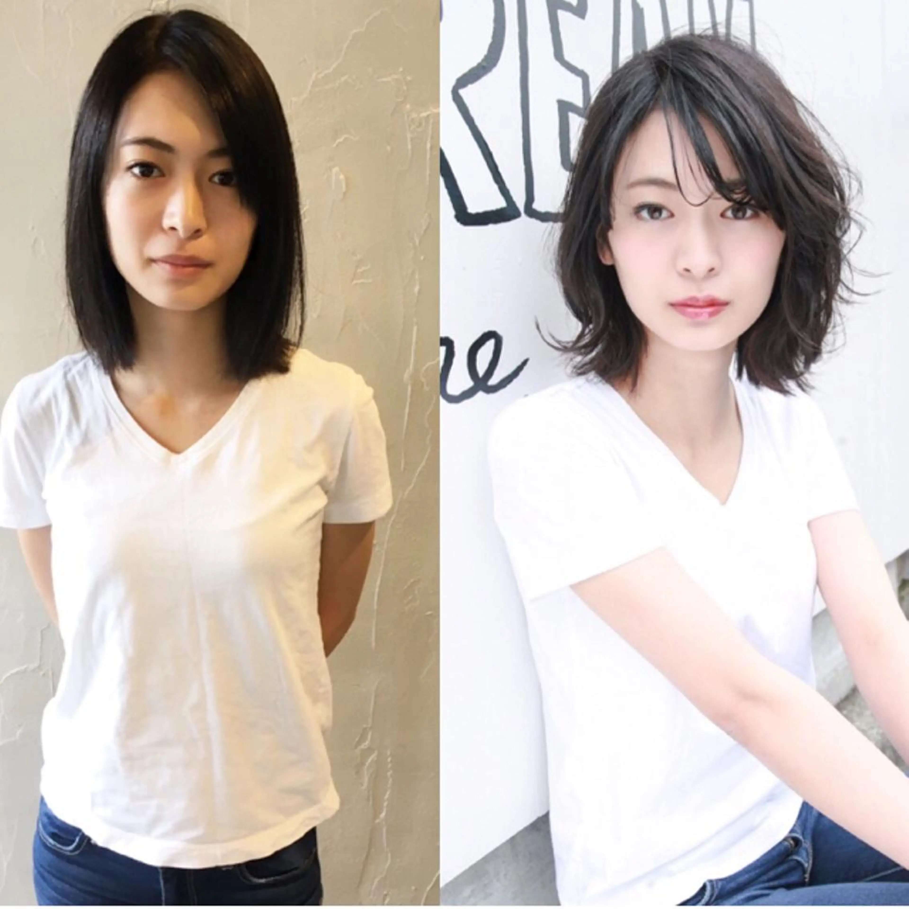 ミディアム 髪質改善縮毛矯正 専門店のヘアスタイル