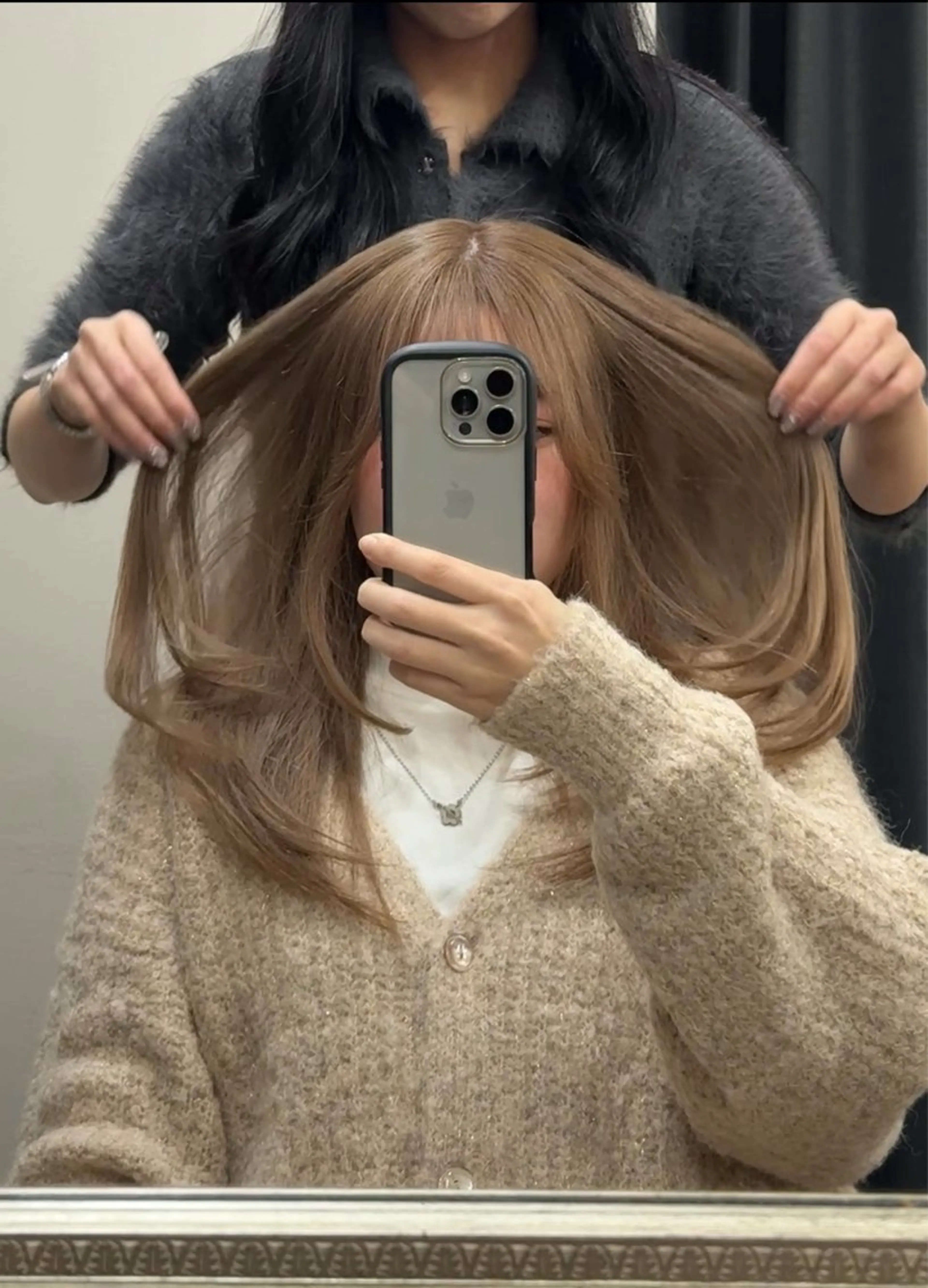 ロング カラー ベージュカラー ヘーゼル ヘアカラー 韓国・透明感カラー ／堀江／みずき🐩のヘアスタイル