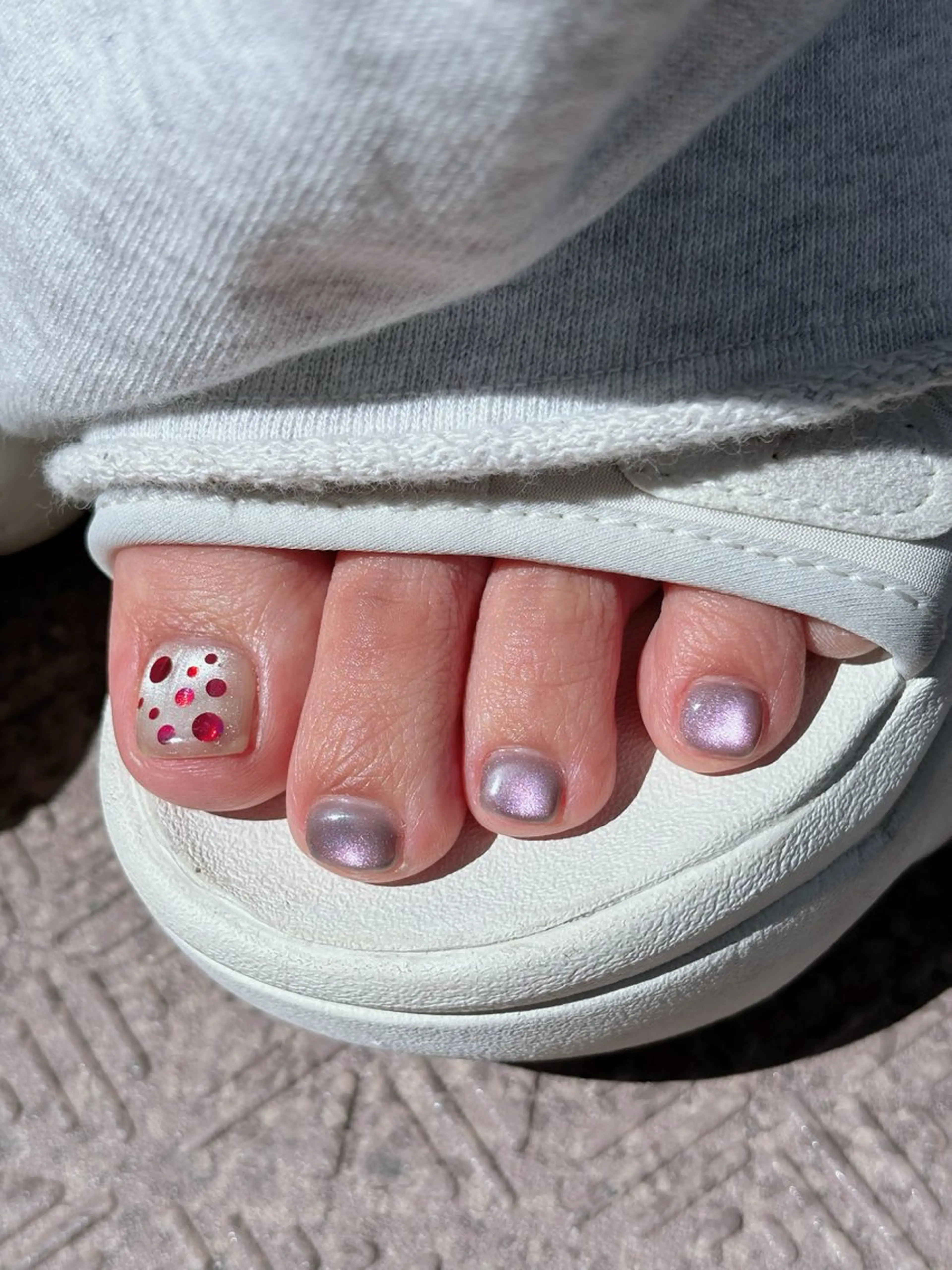 ネイル アートネイル オーロラネイル フットネイル ジェルネイル グラデーション fil nailのネイルデザイン