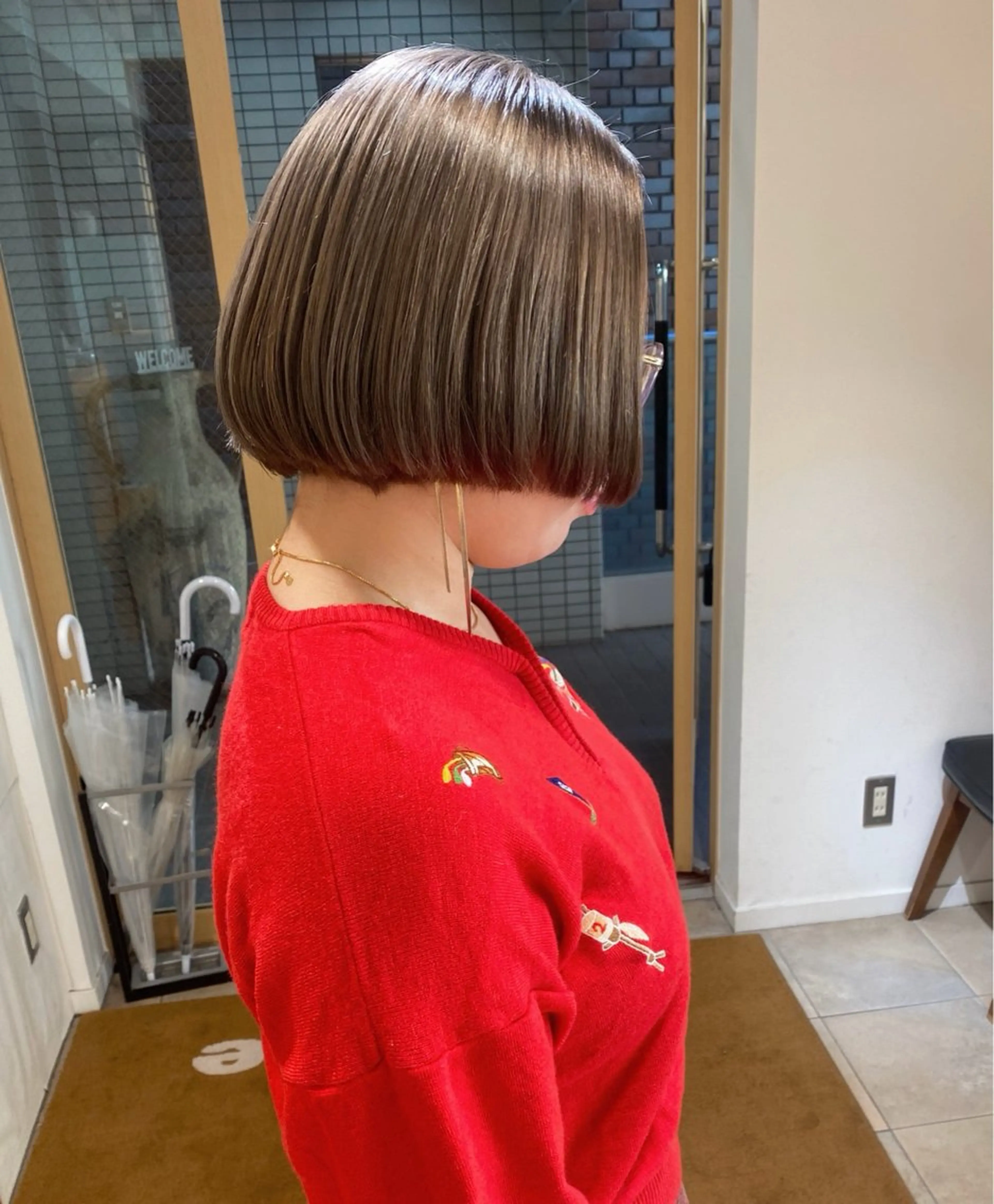 ショート カラー ヘアカラー 谷川あかり /ナチュラルパーマのヘアスタイル