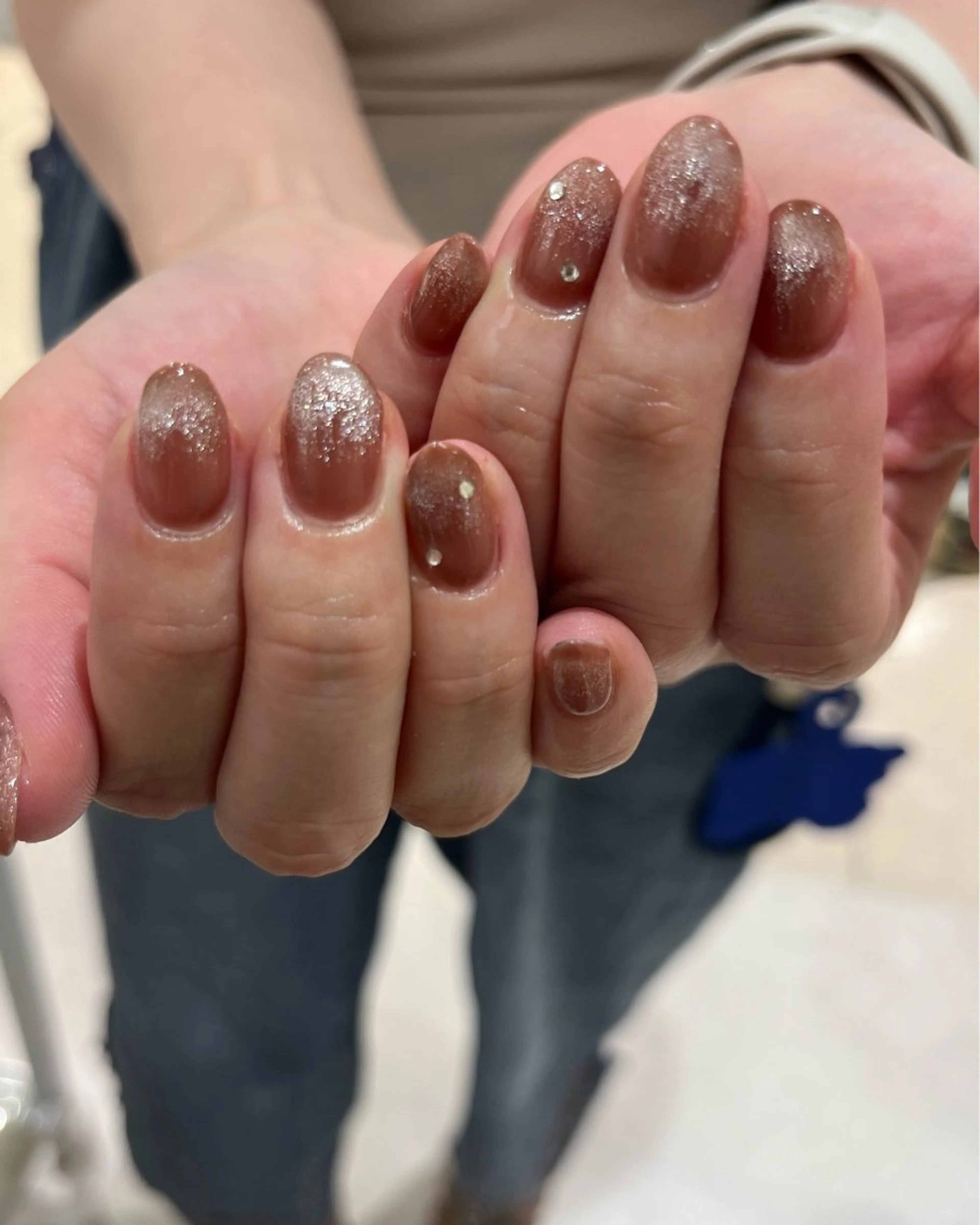 ネイル フレンチネイル マグネットネイル マグネットフレンチ manami プルミエール錦糸町店のネイルデザイン