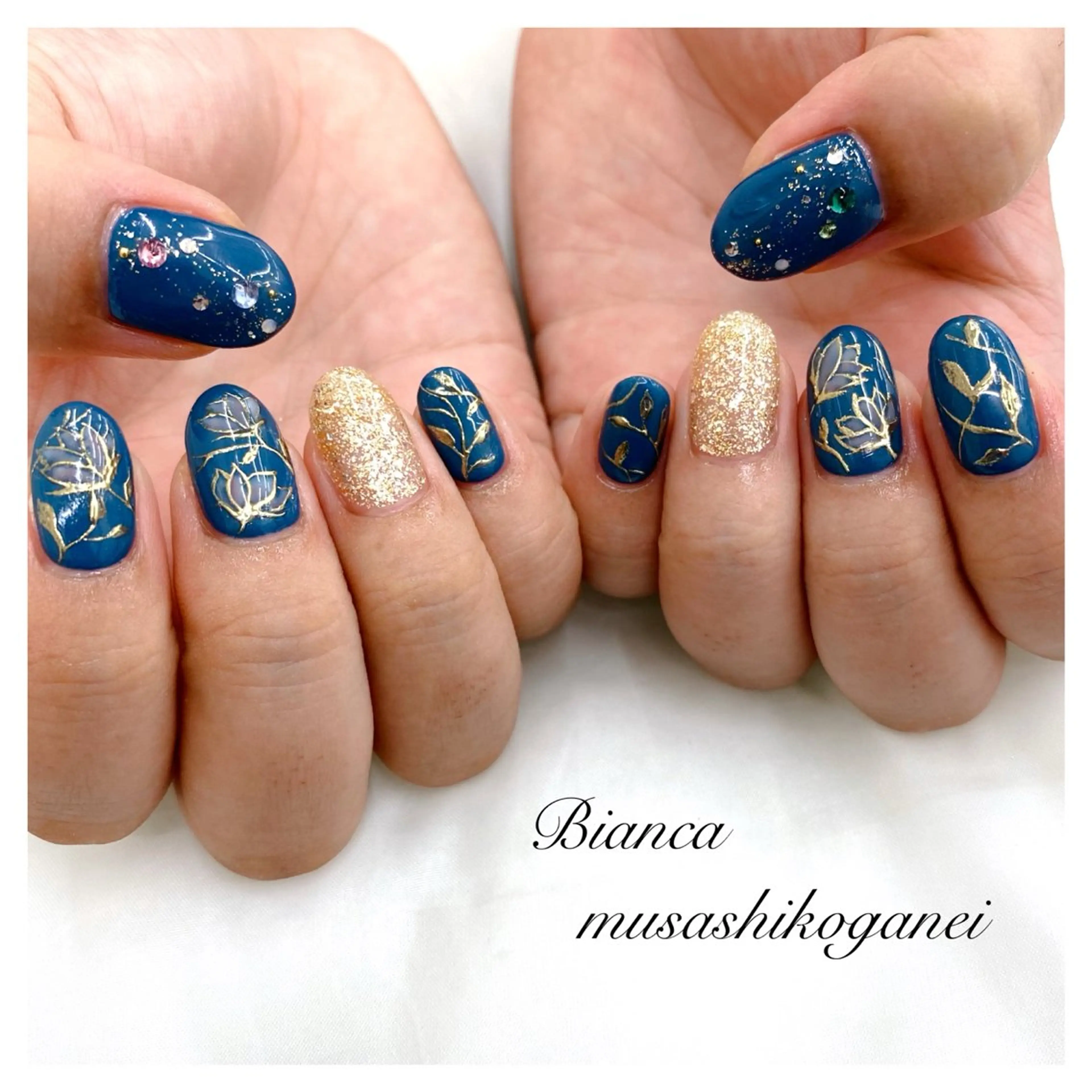 ネイル ハンドネイル Bianca 武蔵小金井　しぎはらのネイルデザイン