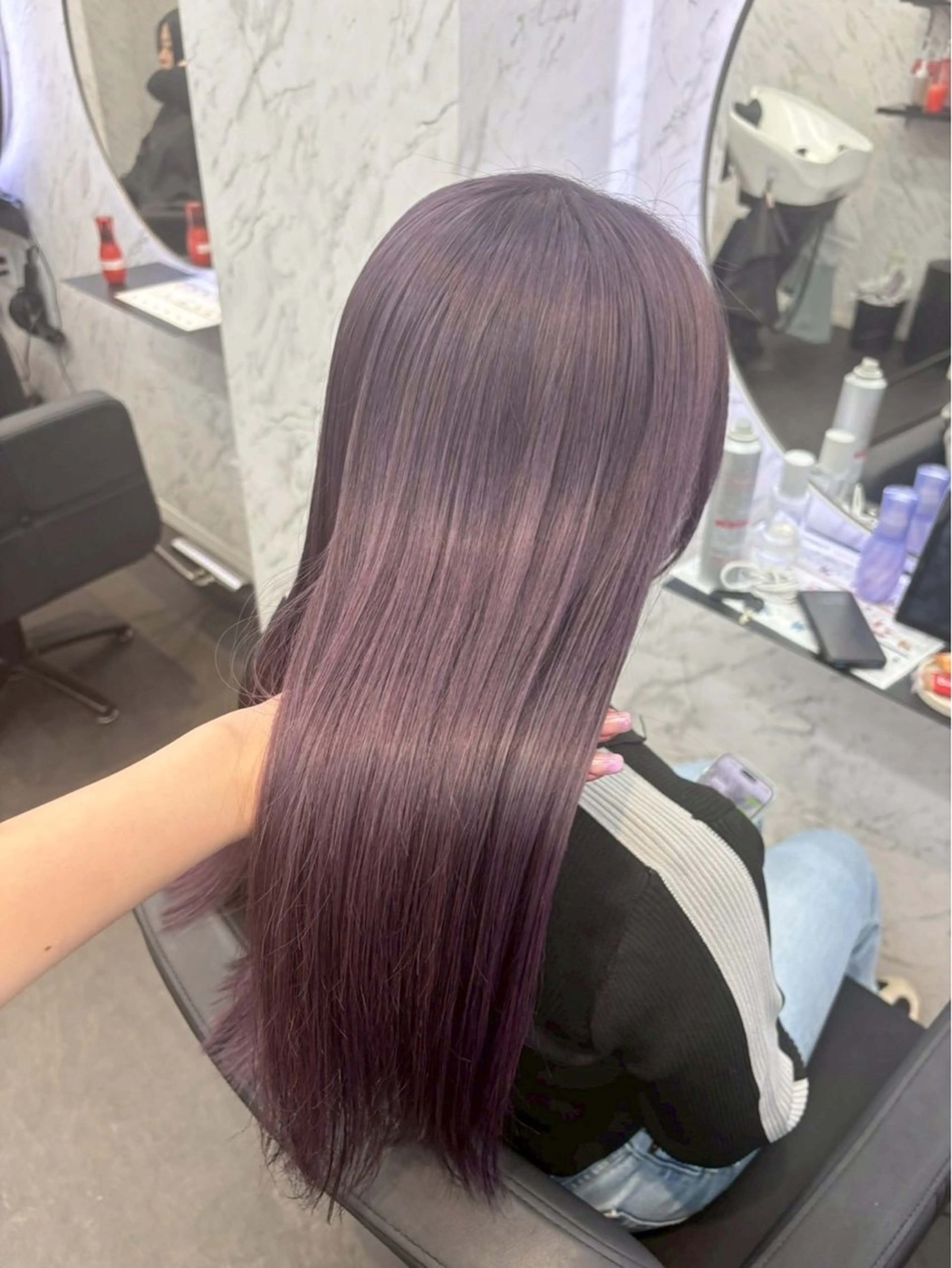 カラー ヘアカラー 레온⋆✦ Leon cut¥1100のヘアスタイル