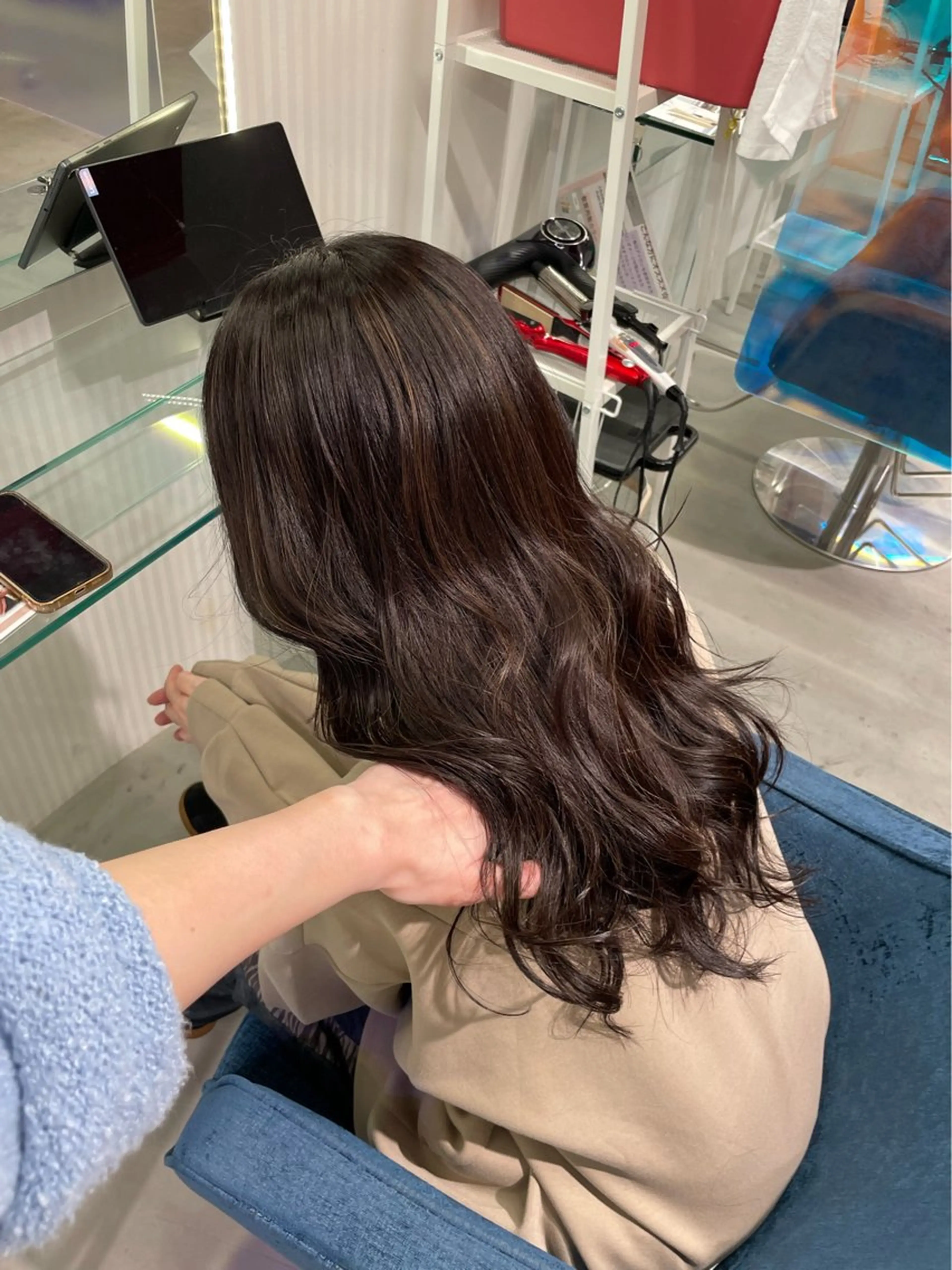 ロング カラー カット ヘアカラー トリートメント 安井まゆ _Box mico.のヘアスタイル