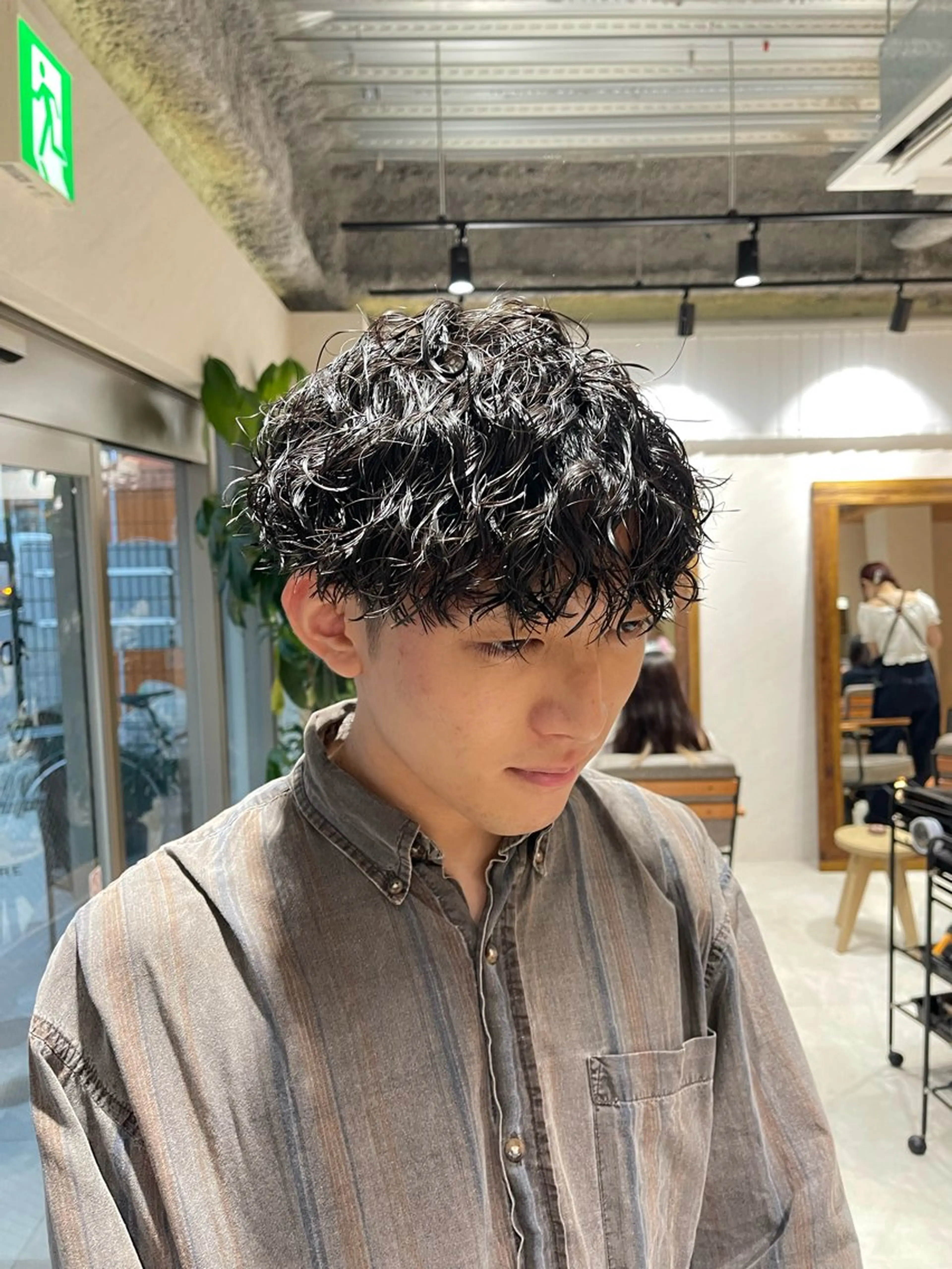 パーマ メンズ カット パーマ 🩵ボブ/レイヤー /髪質改善🩵のヘアスタイル