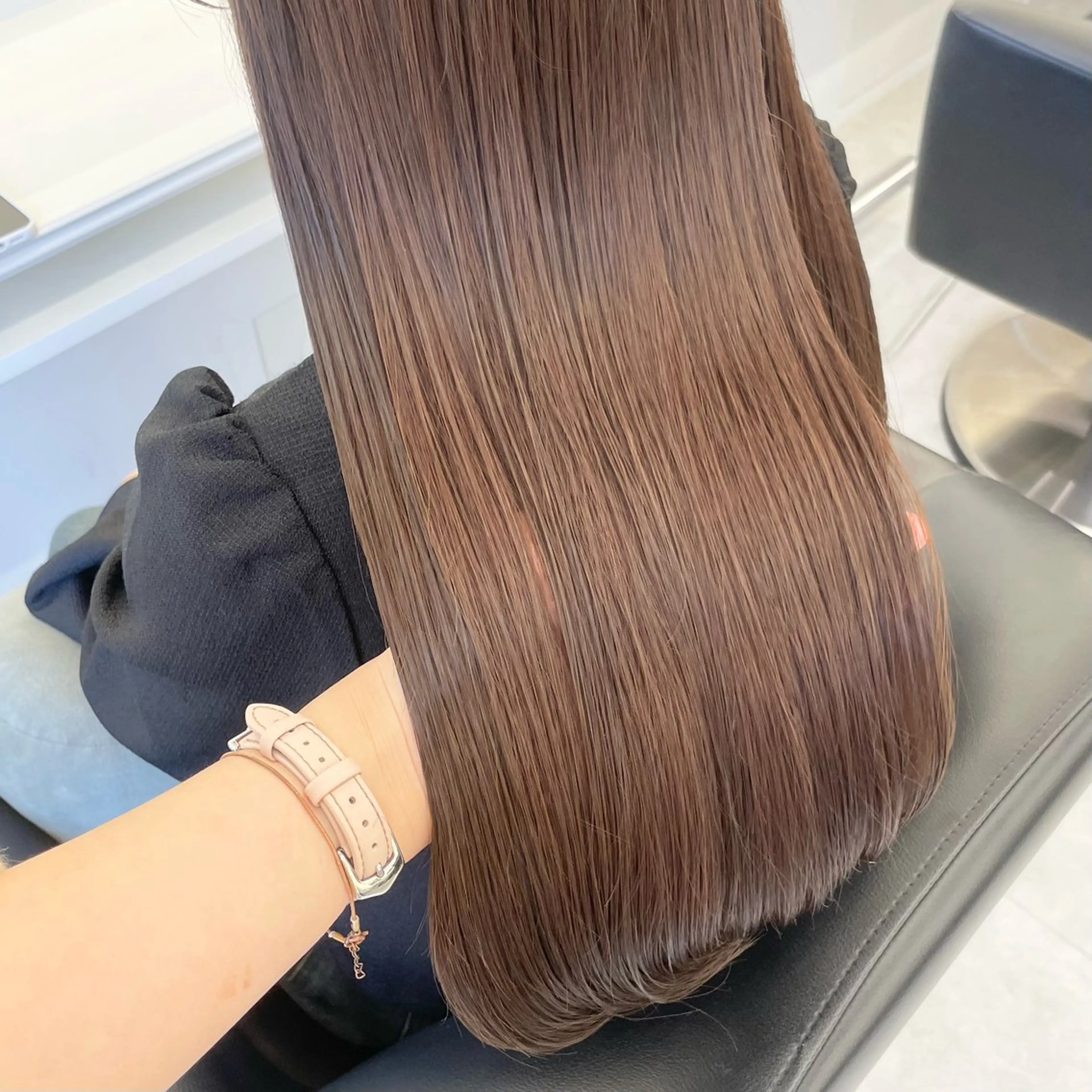 ロング カラー ブラウンカラー ショコラブラウン ダブルカラー ParveMix いしいまお🌼のヘアスタイル