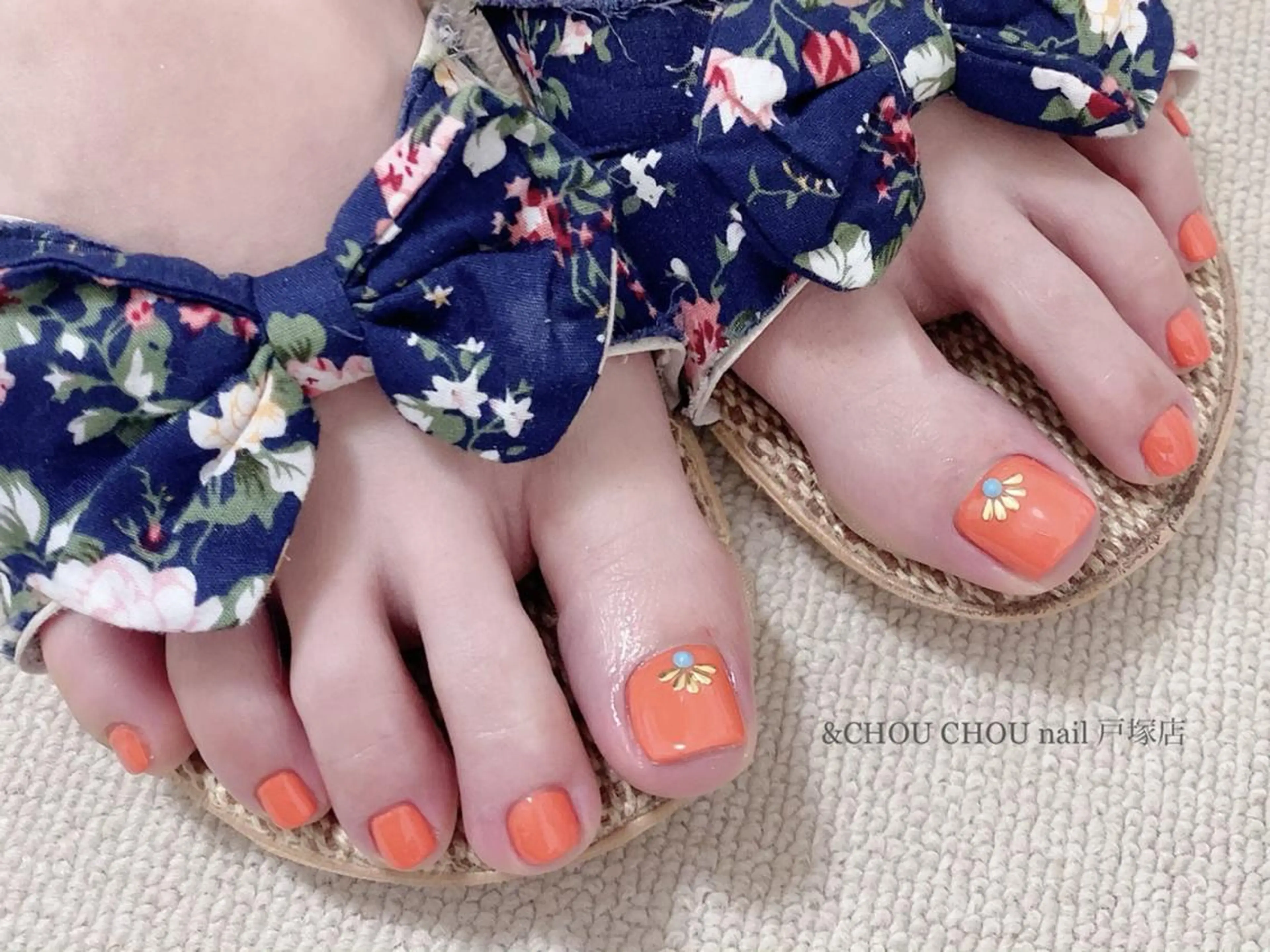 ◎フット ワンカラー(オフ有り)オフ無料&ストーン付きの写真