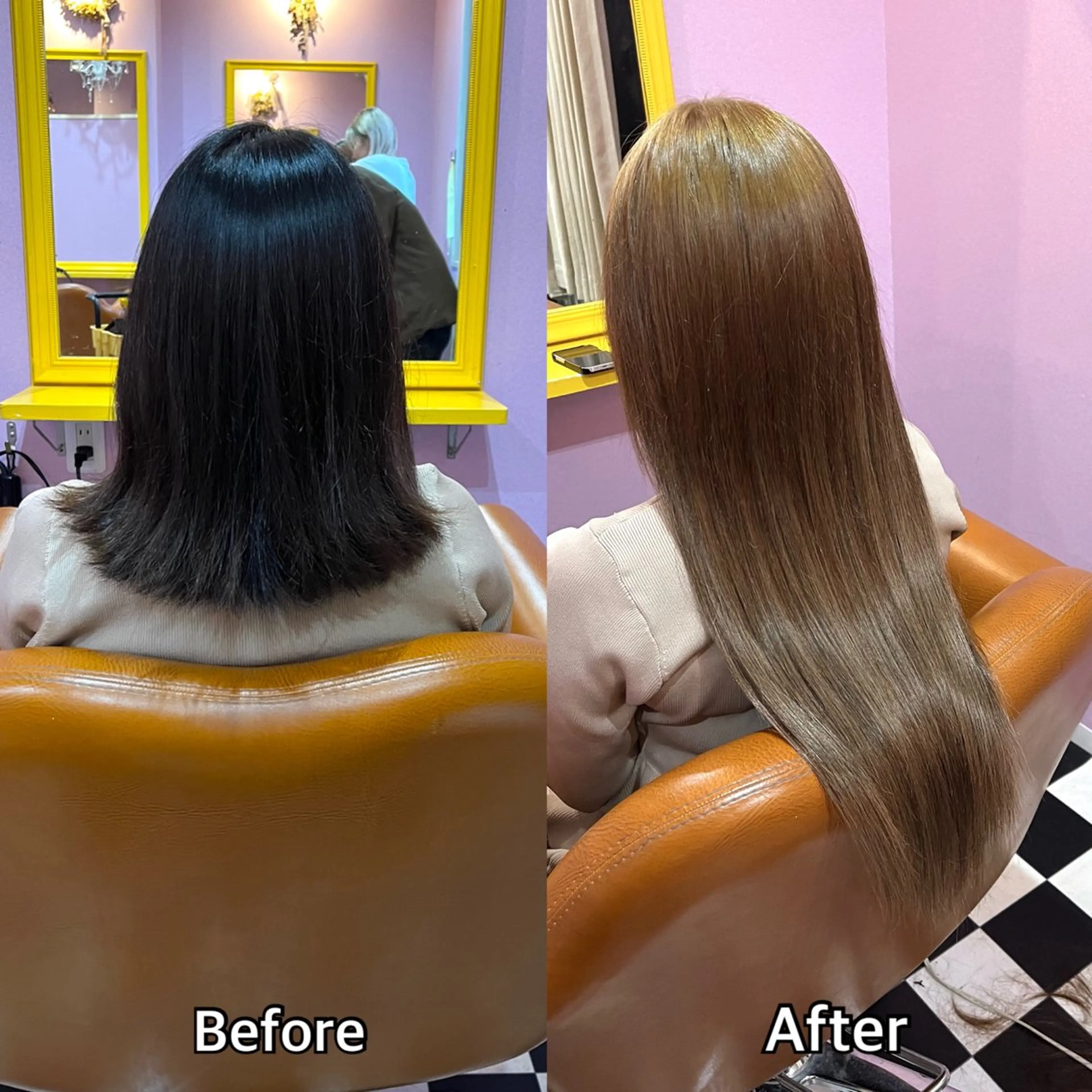 ロング シール+ちび編み込み エクステ梅田🐨のヘアスタイル