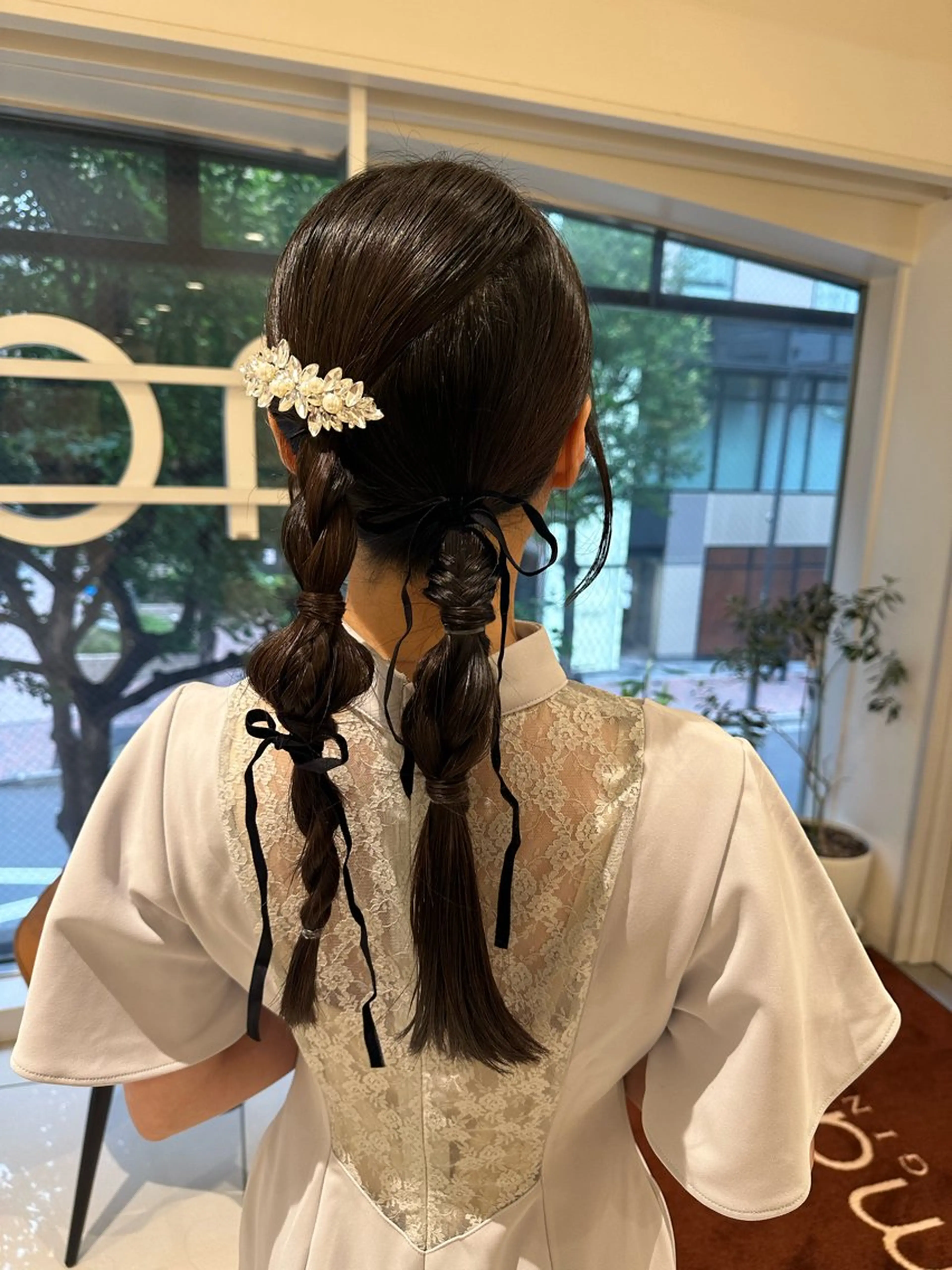ロング カラー ヘアアレンジ タイトボブ個性派カラ ーAKANEのヘアスタイル