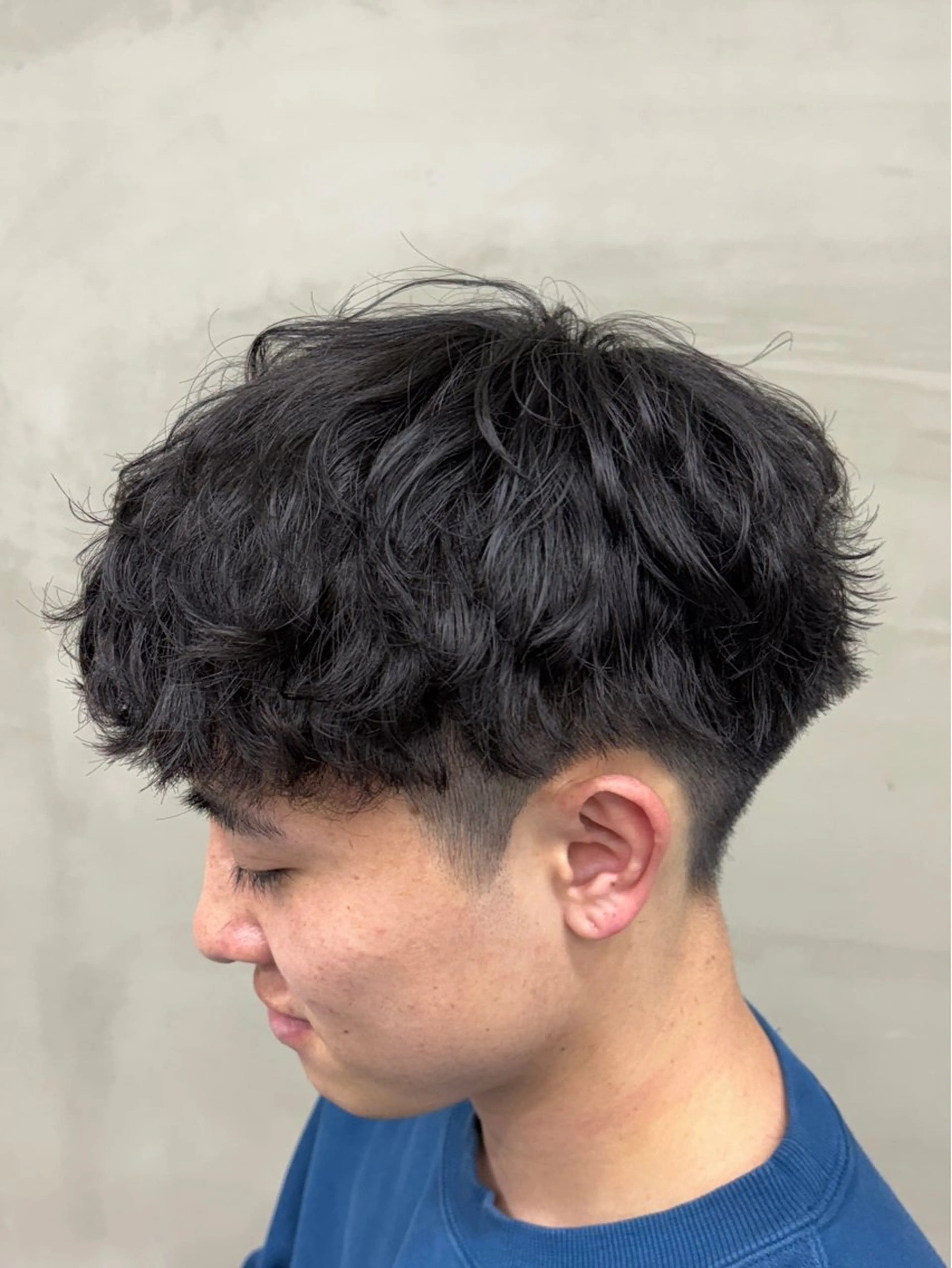 ショート パーマ メンズ カット パーマ ヘアセット GRANDEUR ryuのヘアスタイル