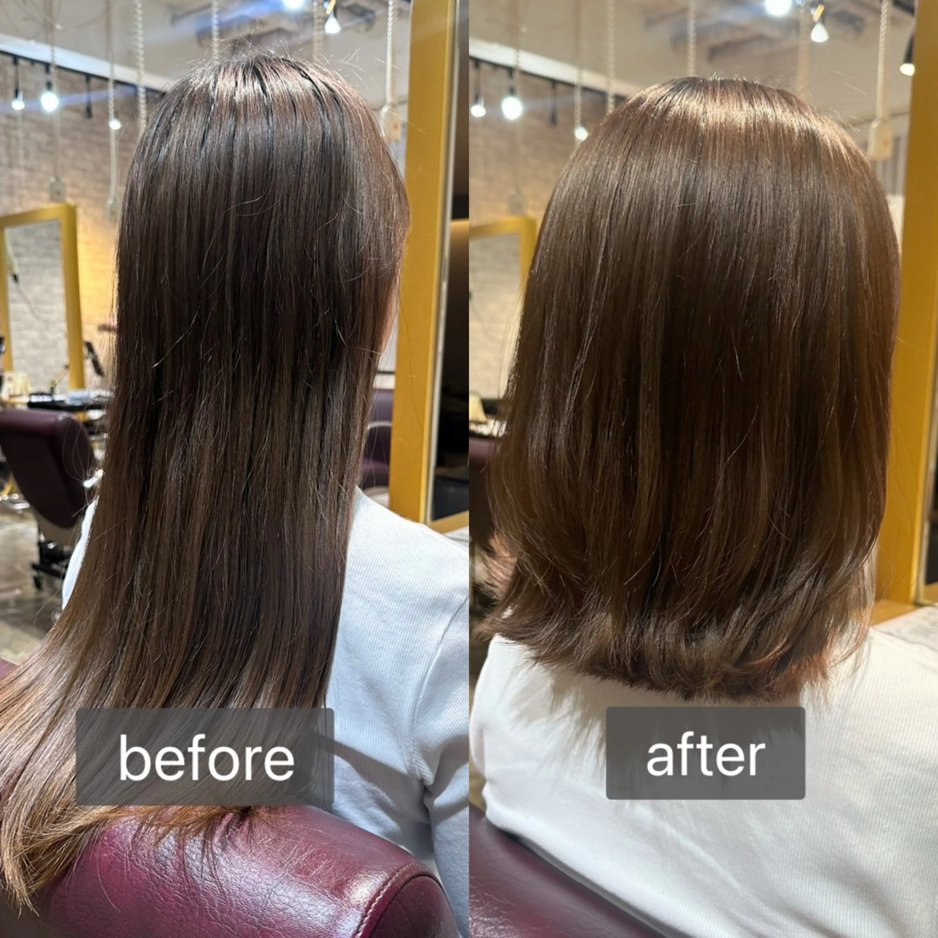 セミロング カラー ブラウンカラー ショコラブラウン 透明感カラー イルミナカラー カット ヘアカラー 心斎橋/レイヤー/ 艶カラー💖Sakiのヘアスタイル