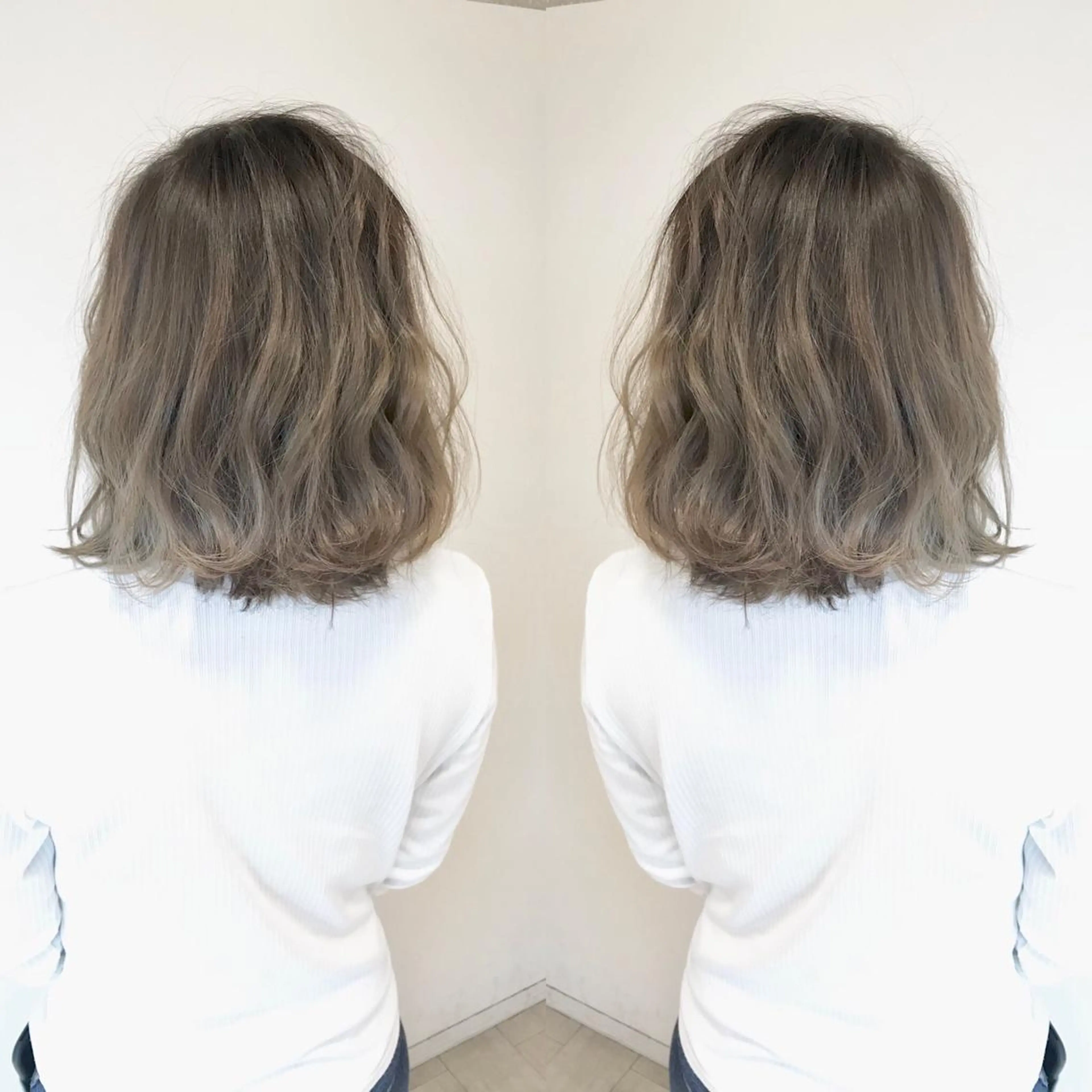 ショート カラー イルミナカラー 外国人風カラー ヘアカラー トリートメント Miru by INCE HAIRのヘアスタイル
