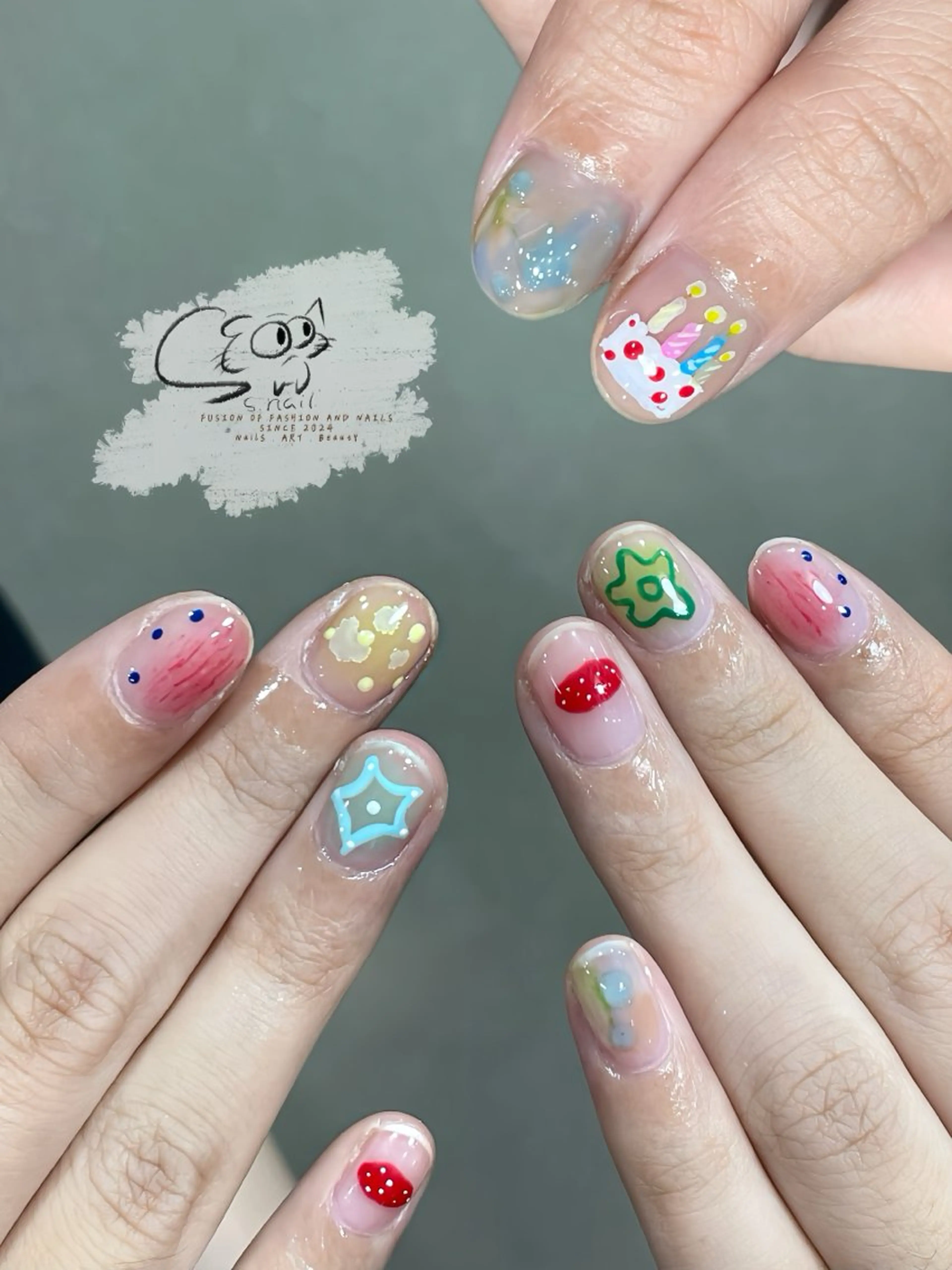 ネイル チークネイル フレンチネイル グラデーション マグネットネイル ワンカラーネイル S.nail _のネイルデザイン