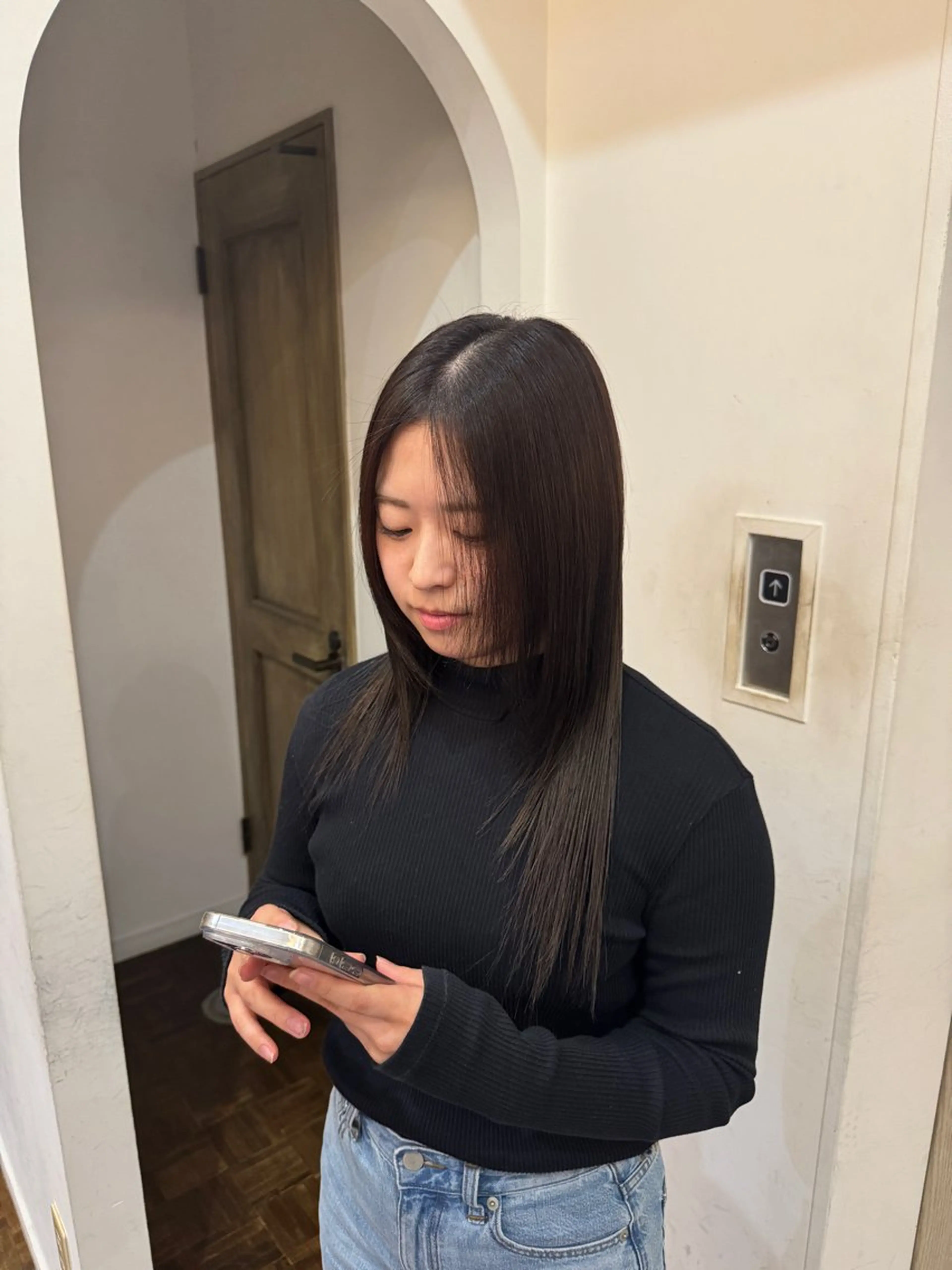 ロング カラー ブラウンカラー ヘアカラー 天野 珠華のヘアスタイル