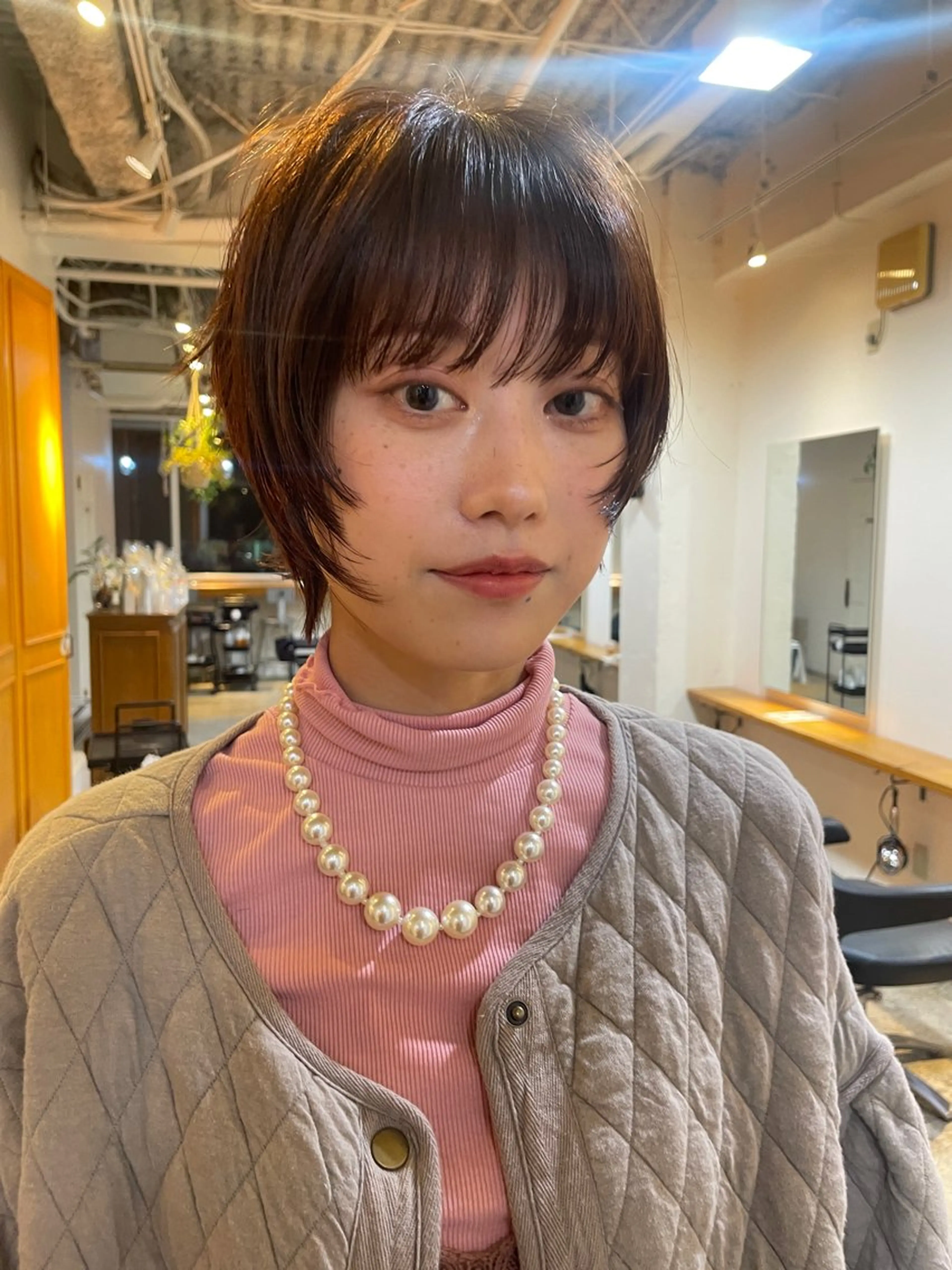 ショート カラー 顔周りカット レイヤーカット ウルフカット カット ヘアカラー トリートメント レイヤー／似合わせ TAKUYAのヘアスタイル