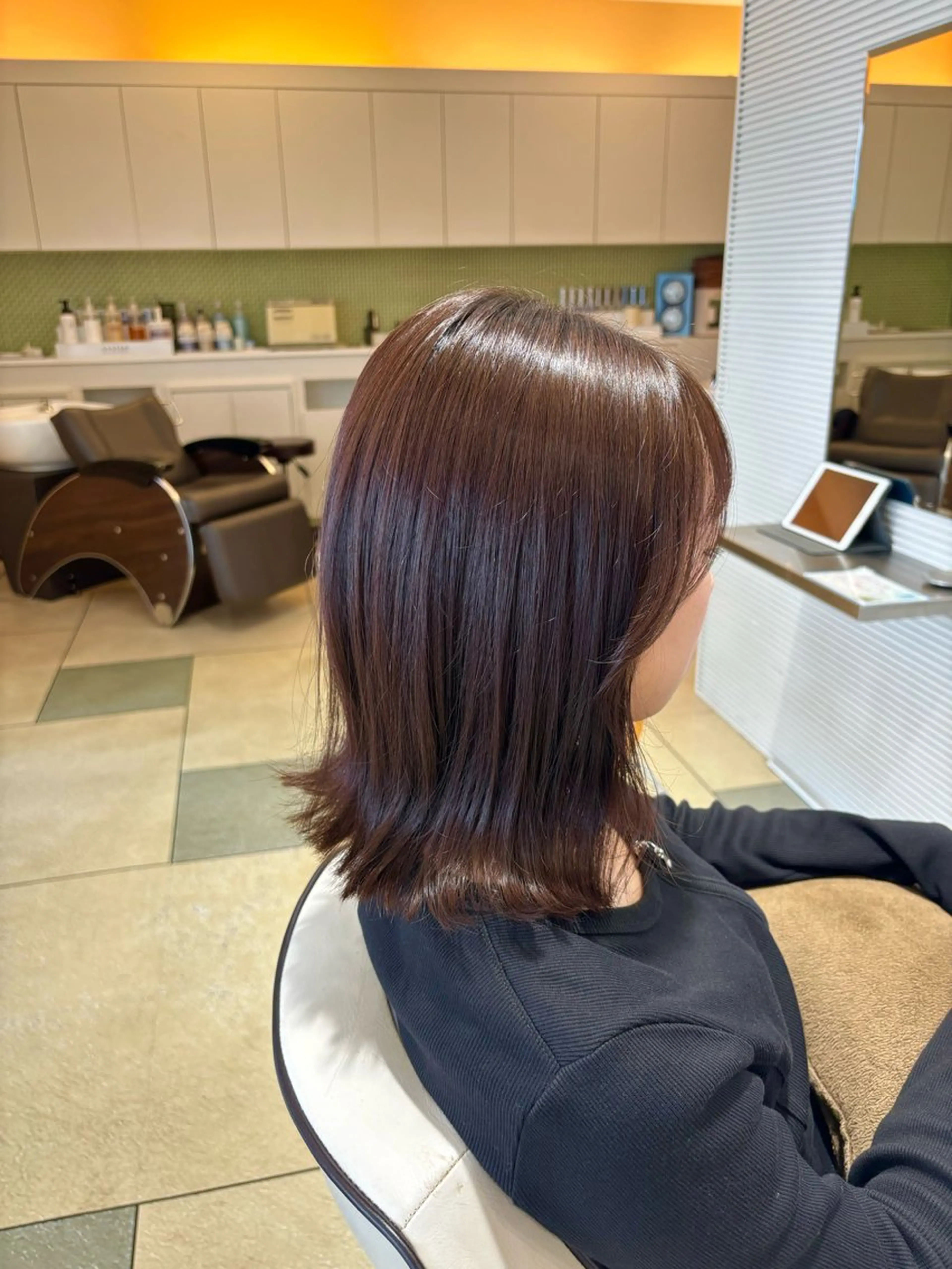 セミロング 透明感カラー/ くびれヘア/ユウユのヘアスタイル