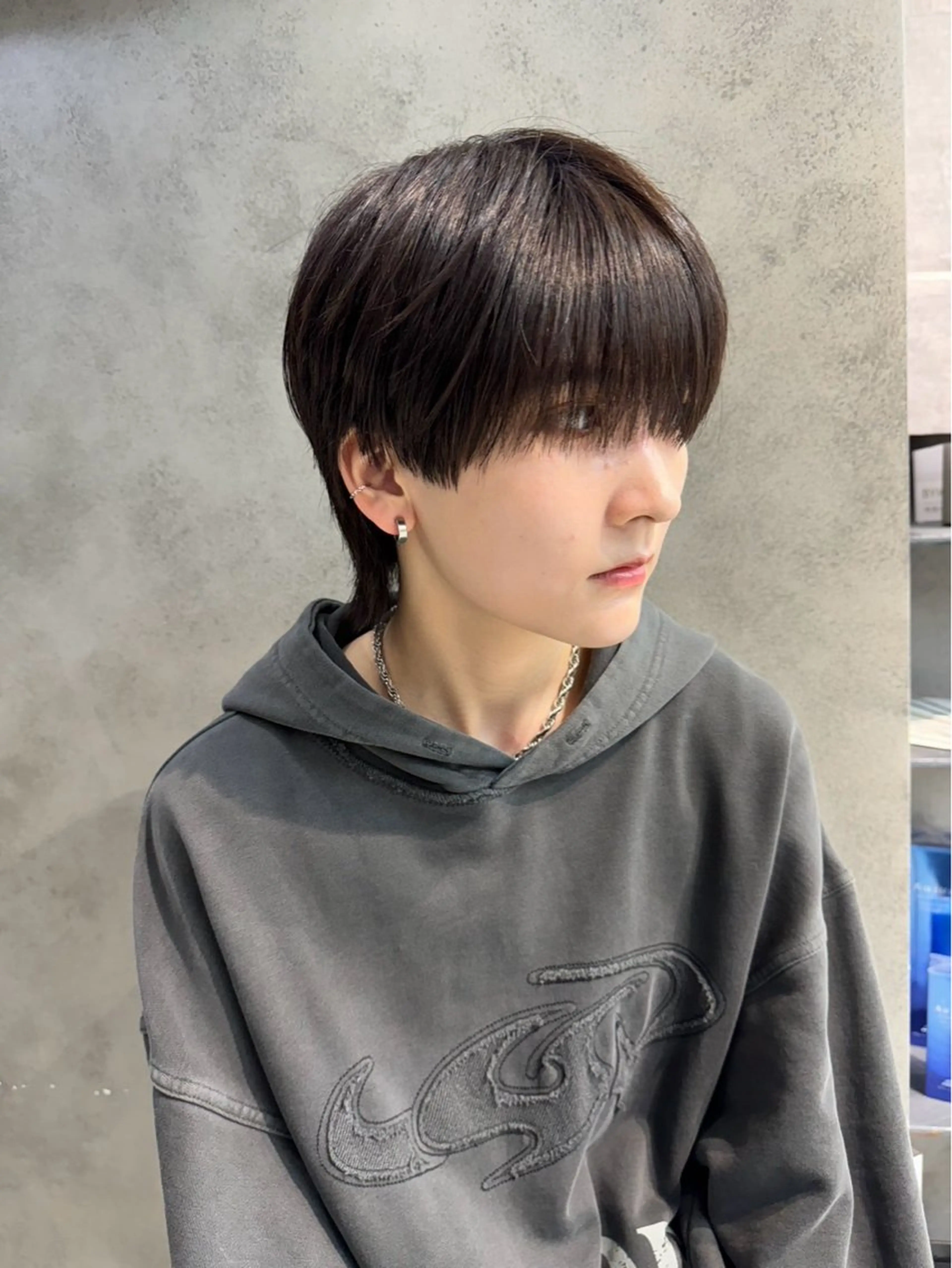 ショート メンズ マッシュウルフ マッシュ メンズウルフカット ウルフカット ナチュラル×色気パ ーマ 渋谷/マナミのヘアスタイル