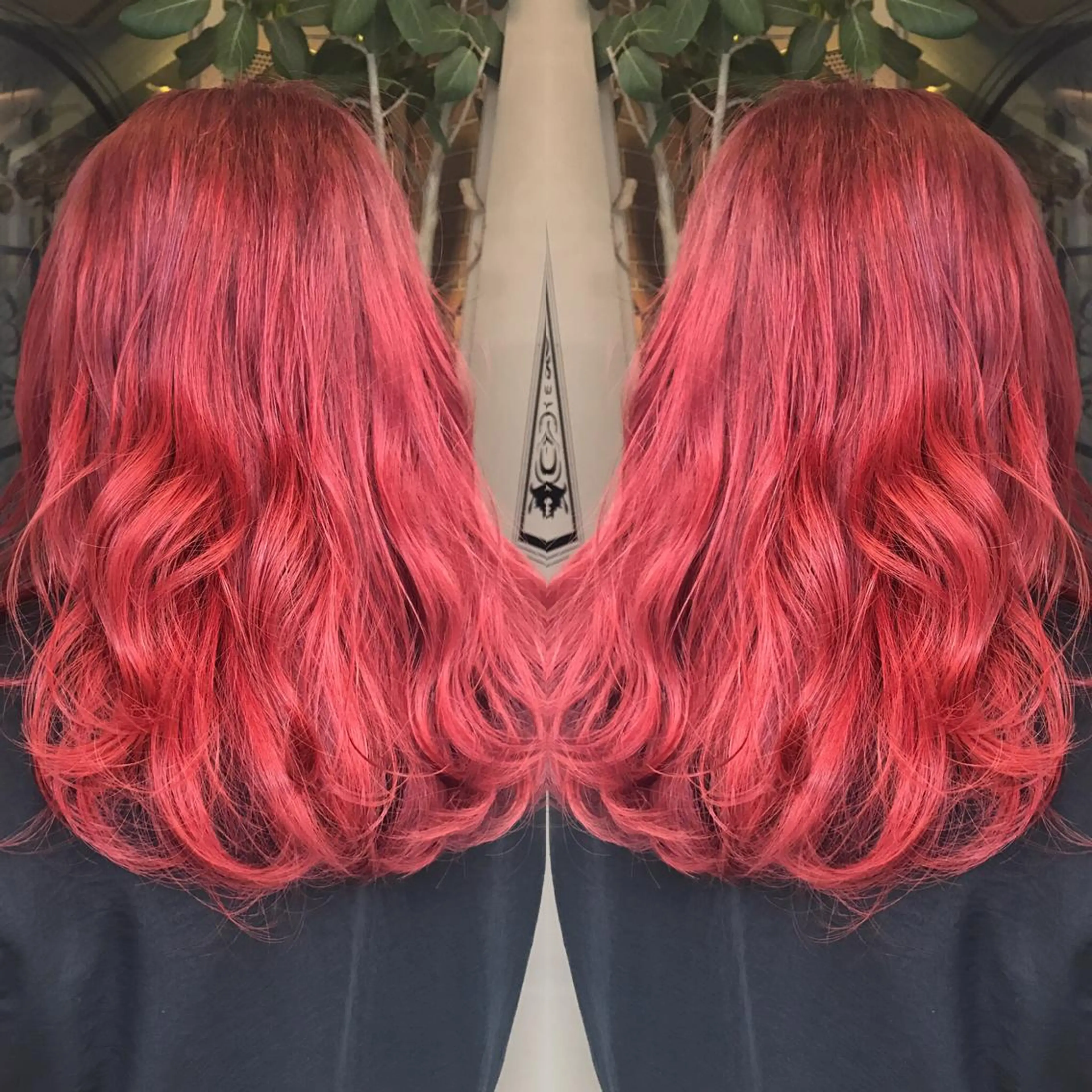 セミロング カラー パーマ ヘアアレンジ メンズ キッズ マツエク・マツパ レッドカラー サロンドミルク 原宿のヘアスタイル