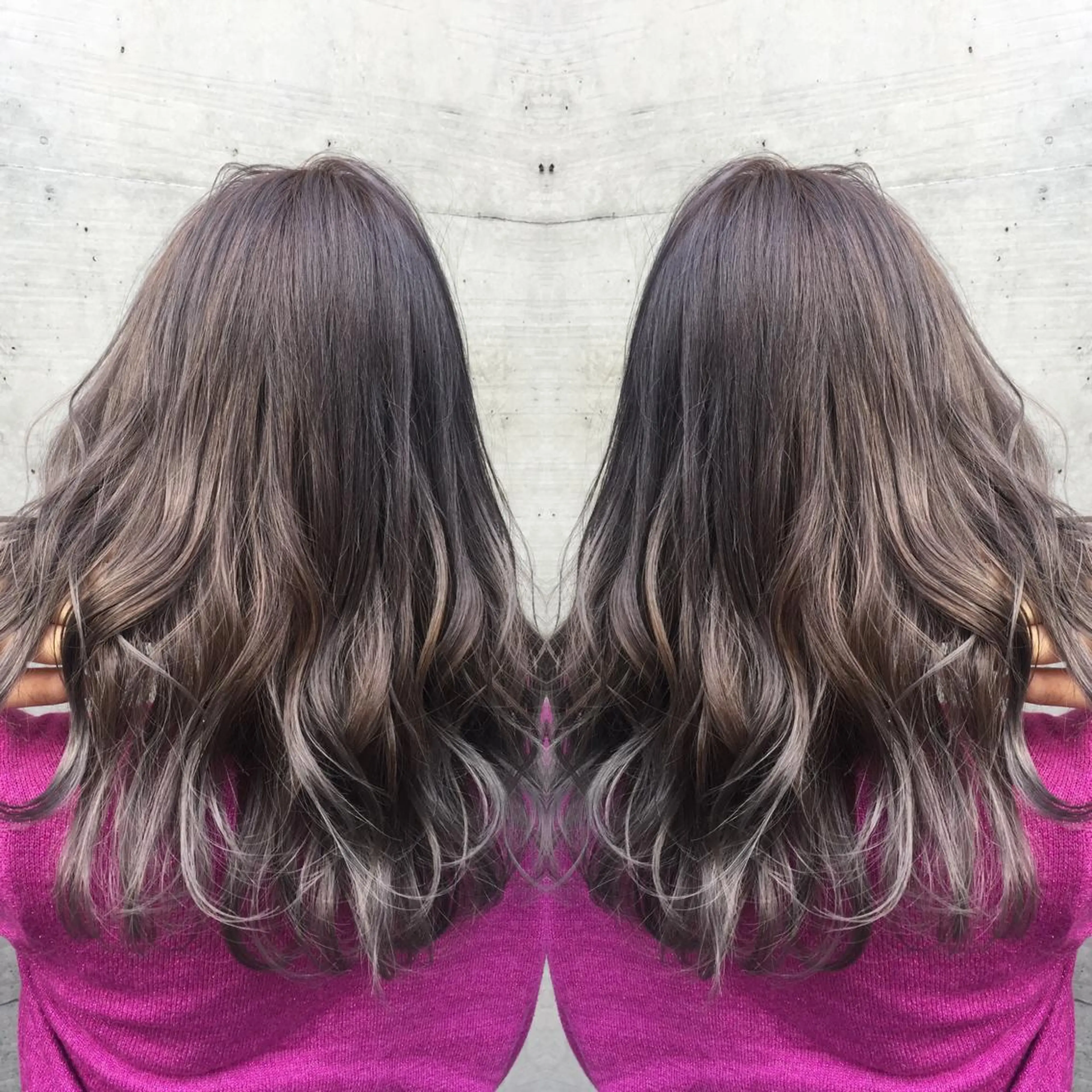 ロング カラー ヘアカラー ヘアセット 韓国ヘア🤍髪質改善 🇰🇷AKANEのヘアスタイル