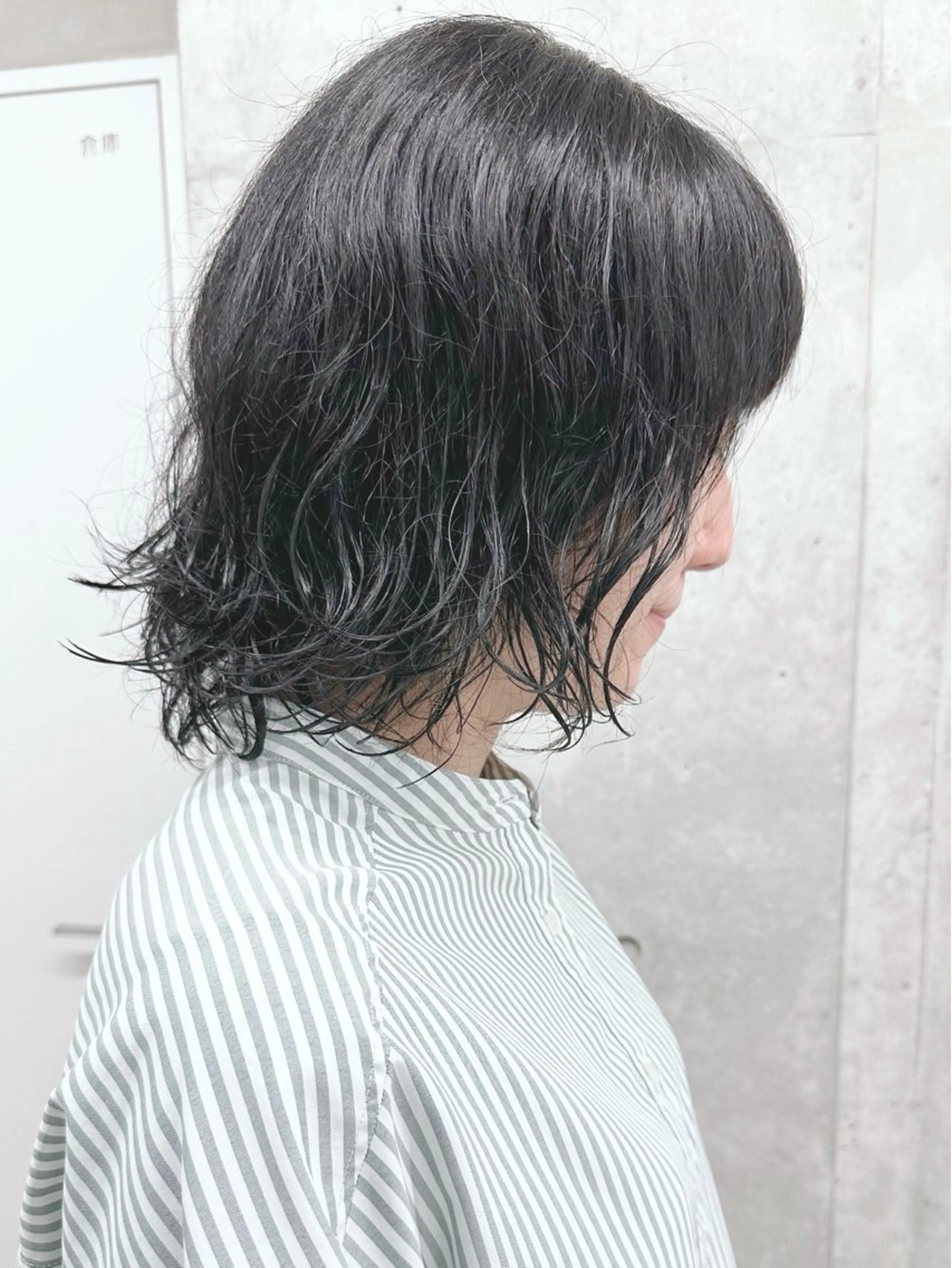 ミディアム ボブ/ゆるふわ ボブパーマ/とういのヘアスタイル