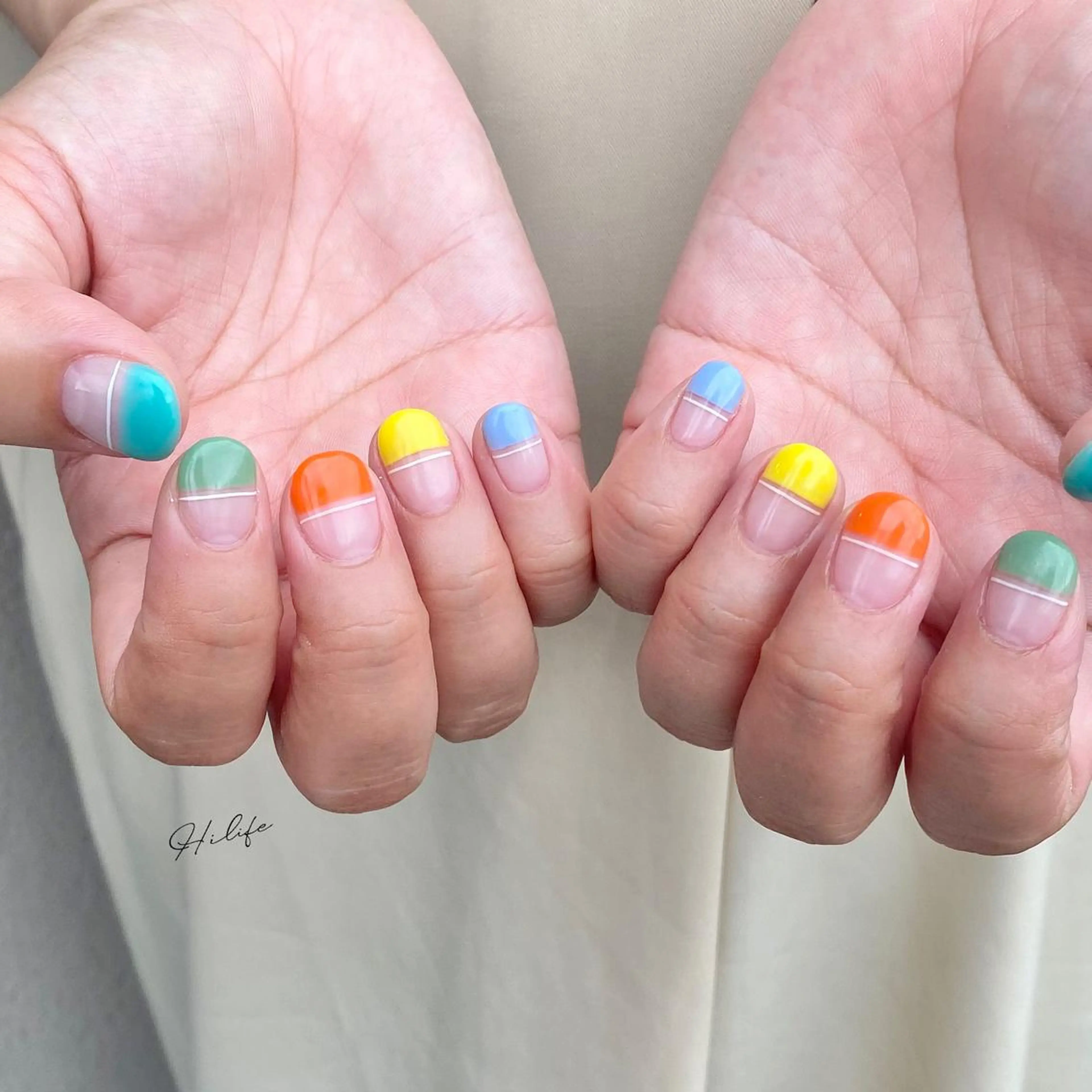 ネイル フレンチネイル シンプルネイル ネイルチップ Nail Adore.のネイルデザイン