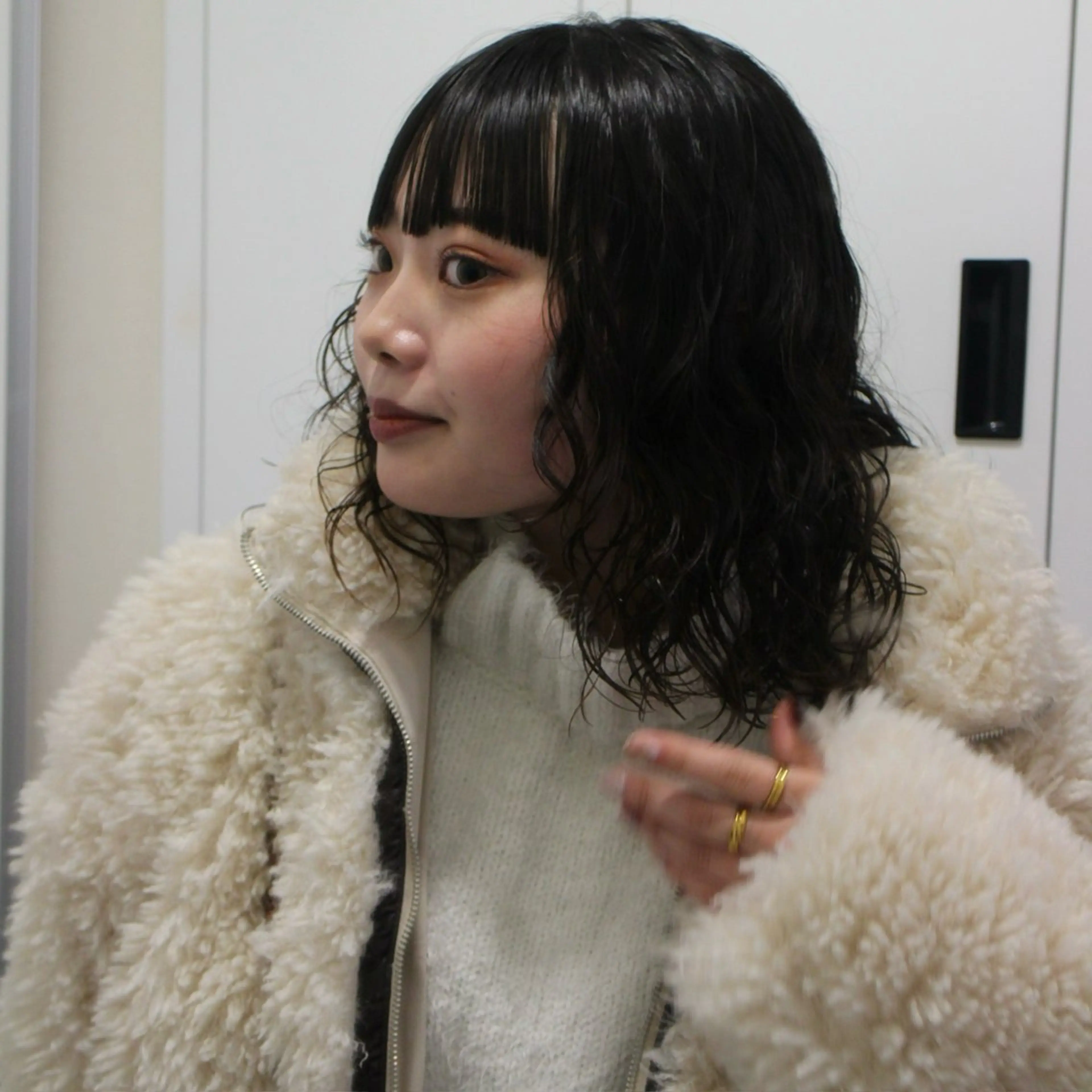 セミロング パーマ セミロングパーマ カーリーパーマ/ 透明ｶﾗｰ/MIKUのヘアスタイル