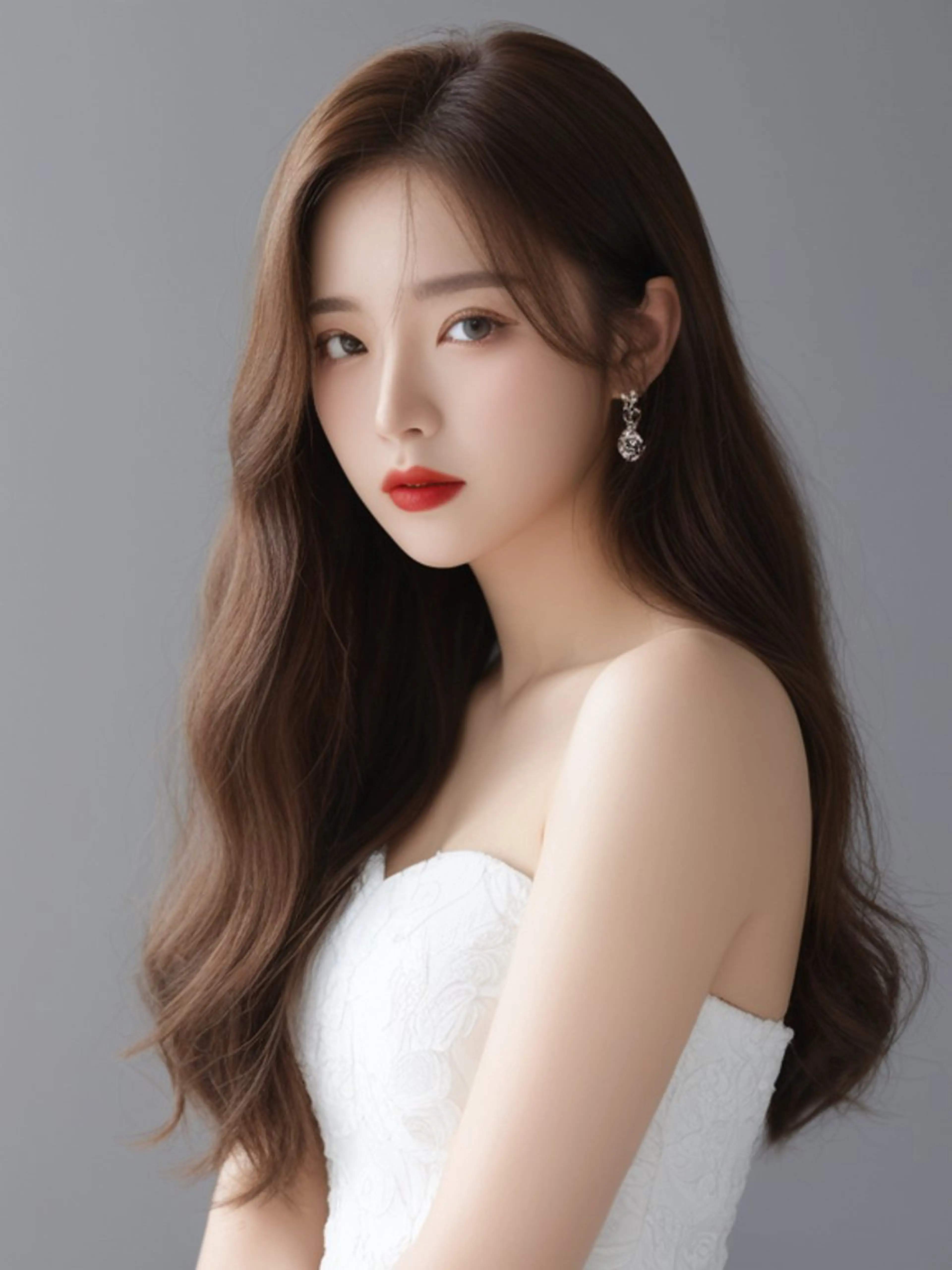 ロング カット ヘアカラー トリートメント 新宿/韓国レイヤー/ 顔まわり/メンズヘアのヘアスタイル