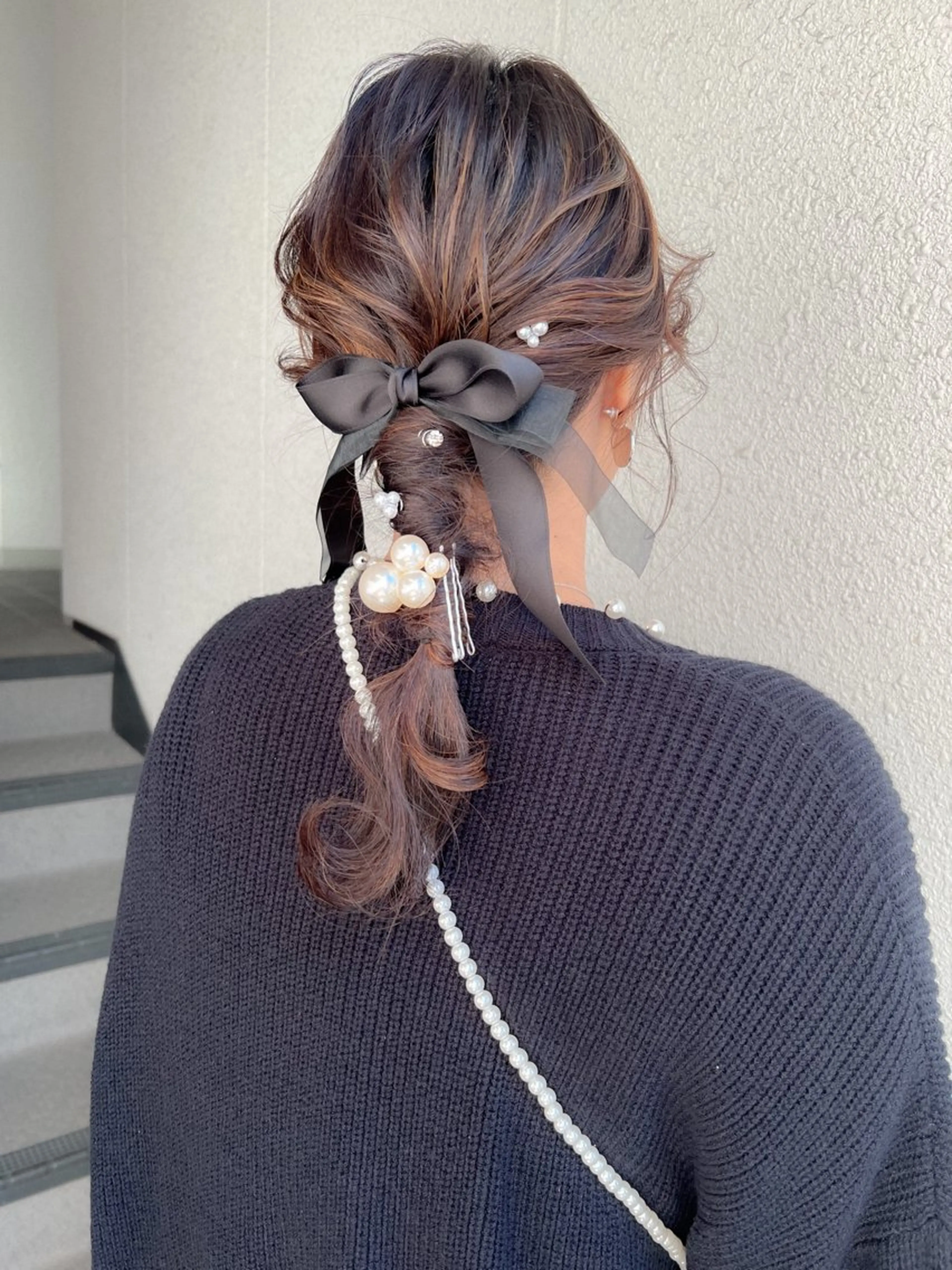 セミロング ヘアアレンジ レイヤーカット ヘアセット カラーパティシエ facce🌼ikoのヘアスタイル