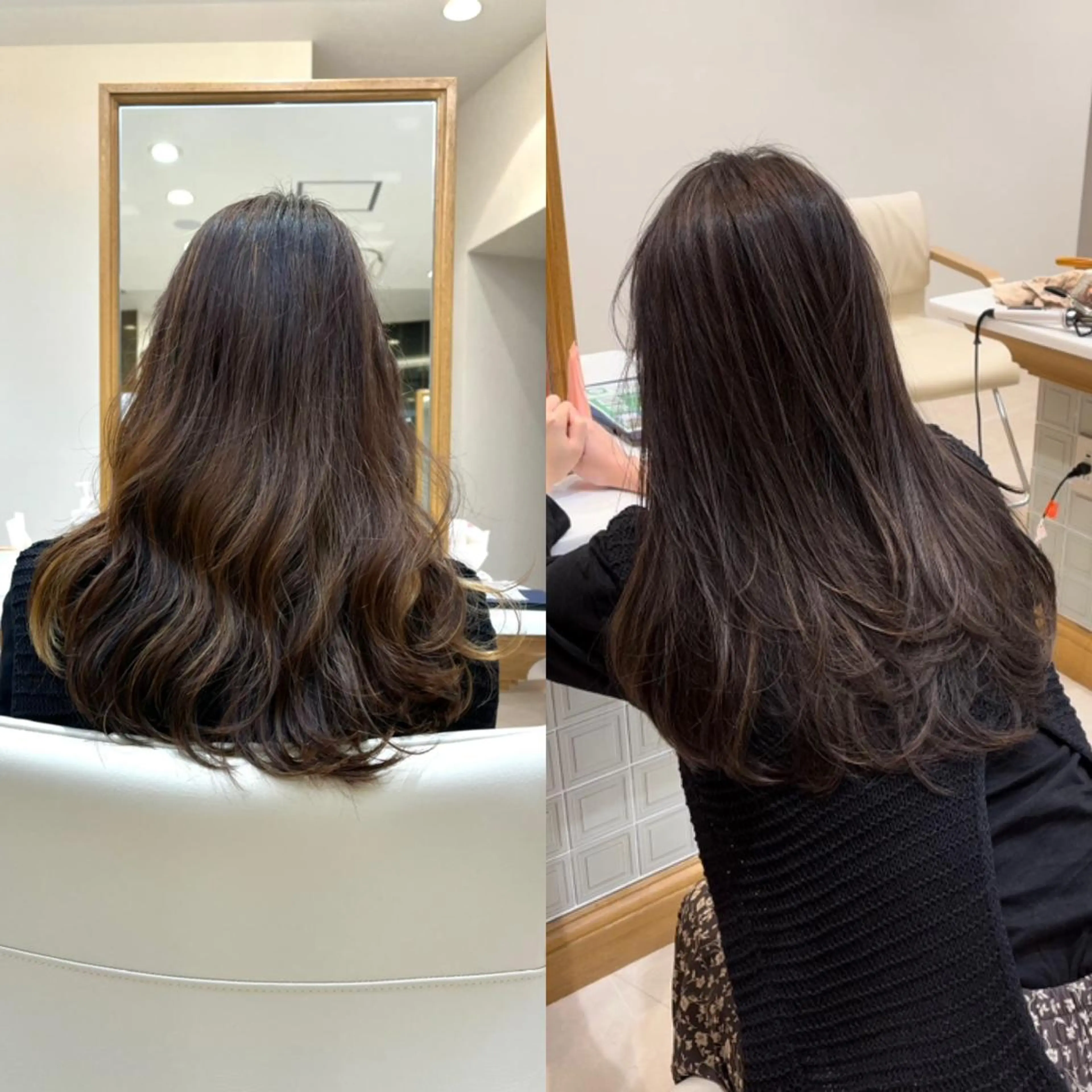 ミディアム カラー ハイライトカラー ハイライト レイヤーカット ミタニ/髪質改善 /レイヤーカットのヘアスタイル