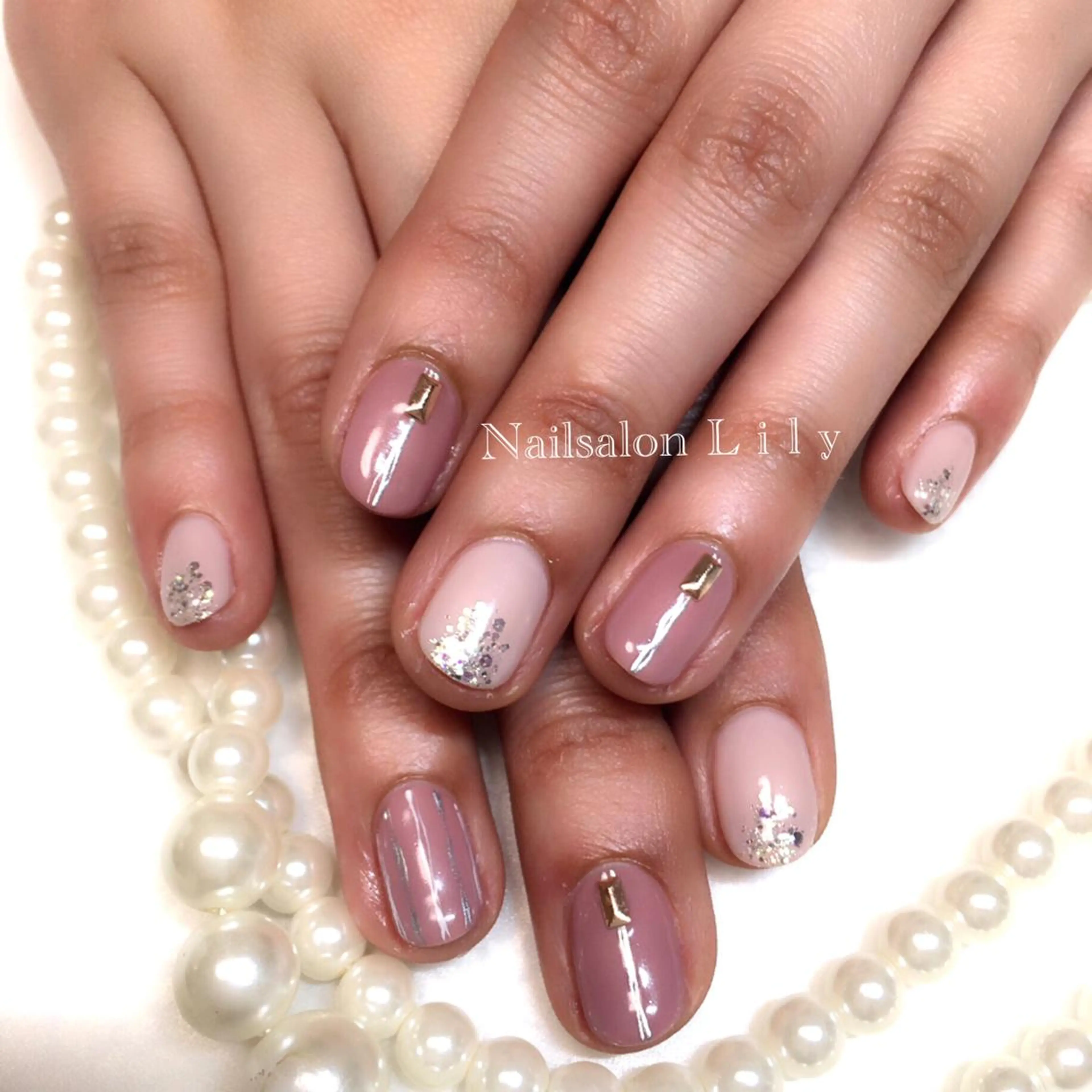 ネイル ピンク Lily*nail 🌻Mii🌻のネイルデザイン