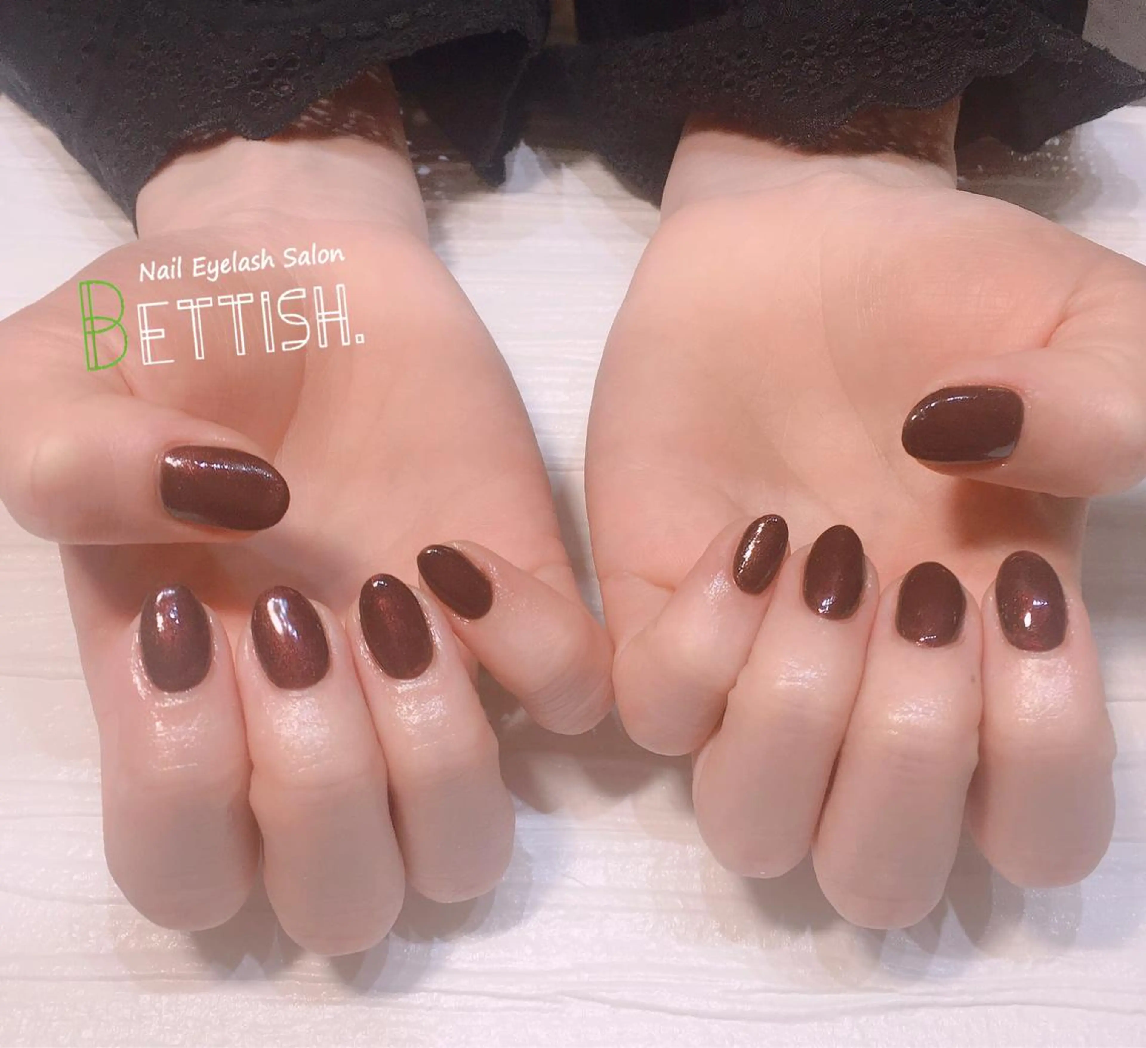 ネイル ボルドー ブラウン ワンカラーネイル BETTISH. KUMIKO☺︎︎のネイルデザイン