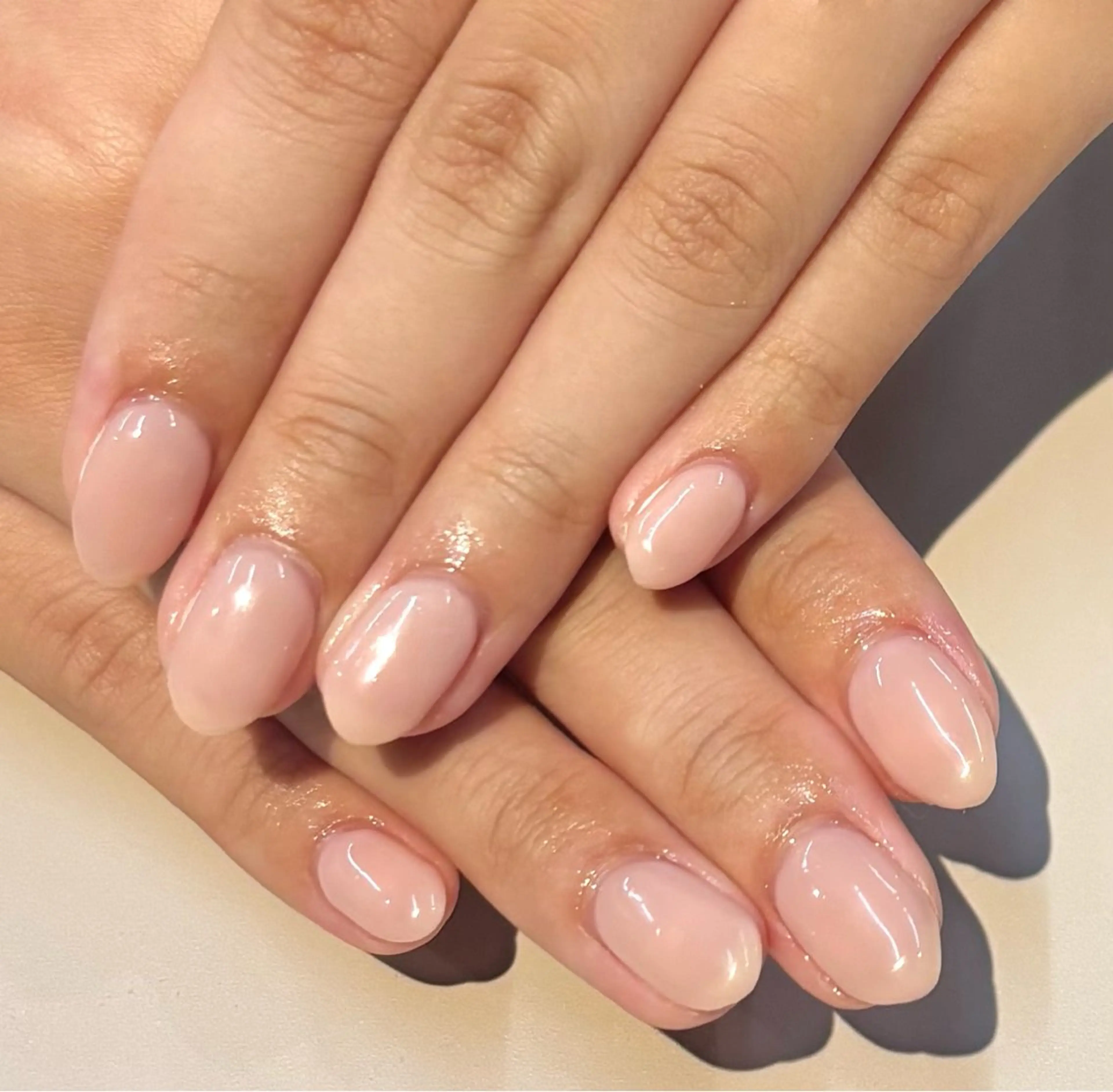 ネイル ピンク ピンクベージュ DEE nail yumi.Iのネイルデザイン