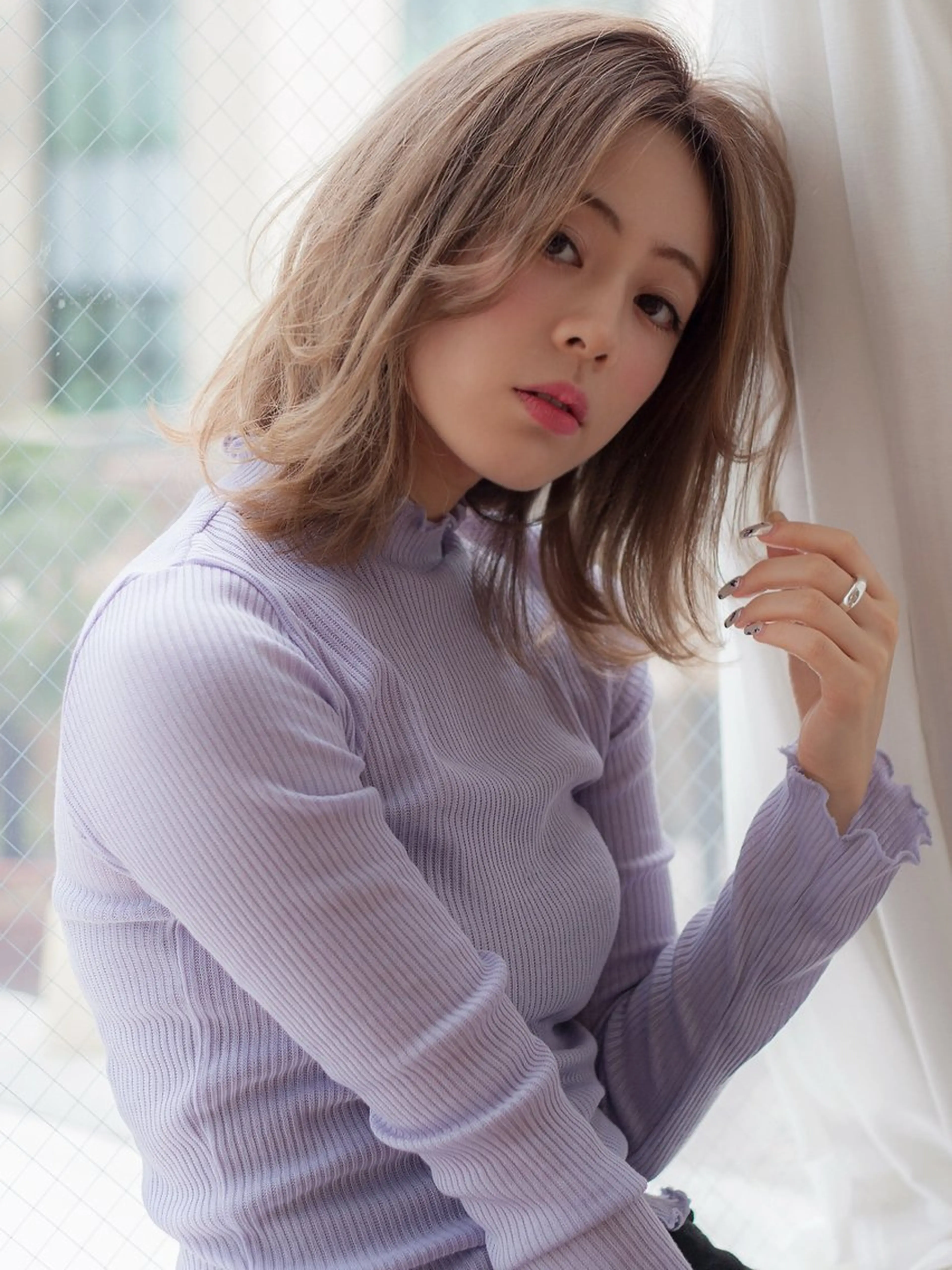 ミディアム カラー パーマ ヘアアレンジ ミディアムレイヤー レイヤーカット カット ヘアカラー トリートメント 髪質改善/韓国風 レイヤー/田村祐樹のヘアスタイル