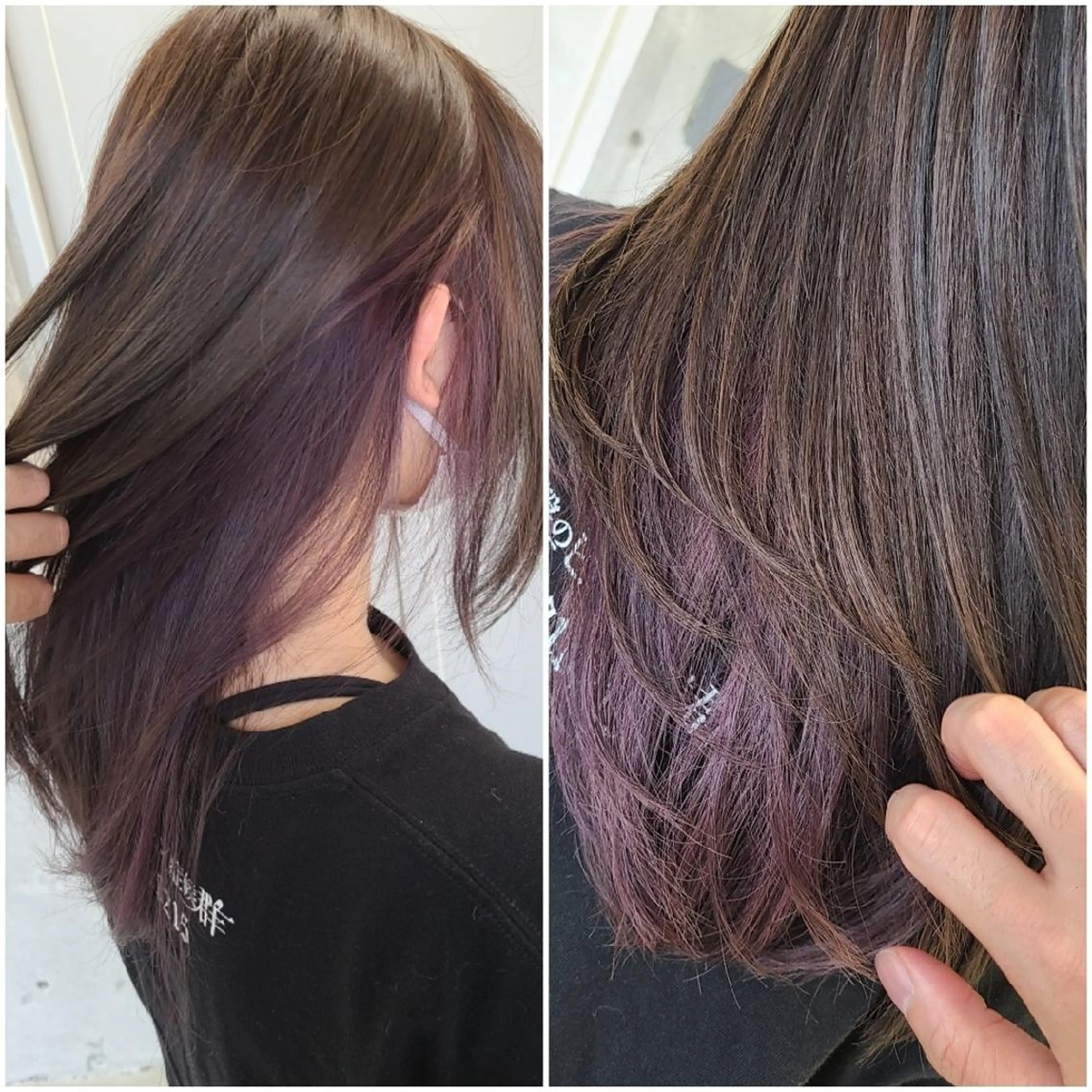 セミロング パープルカラー 【ネウィ天王寺 】seiyaのヘアスタイル